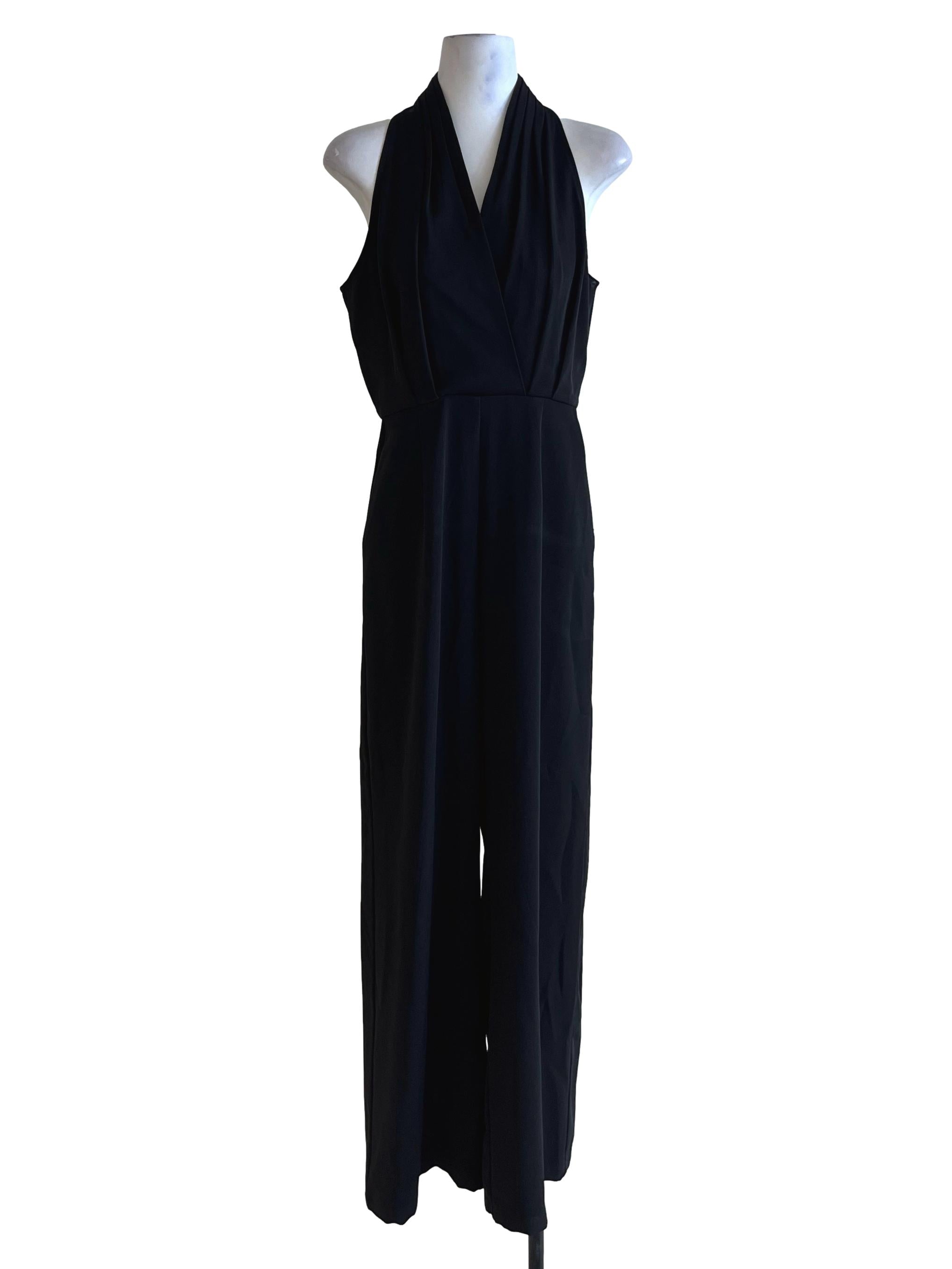 Black V-Neckline Jumpsuit