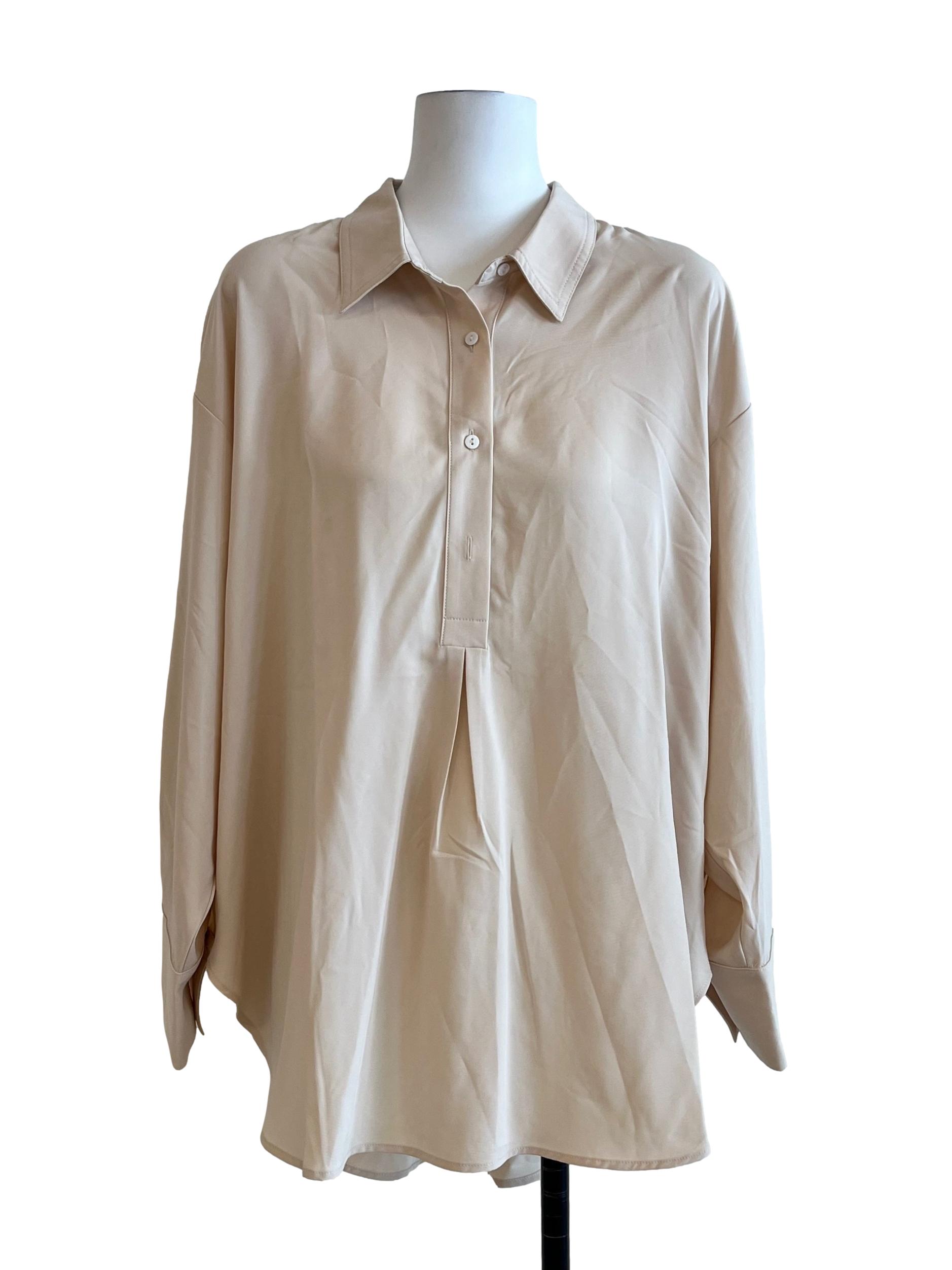 Eggshell White Long Sleeve Top