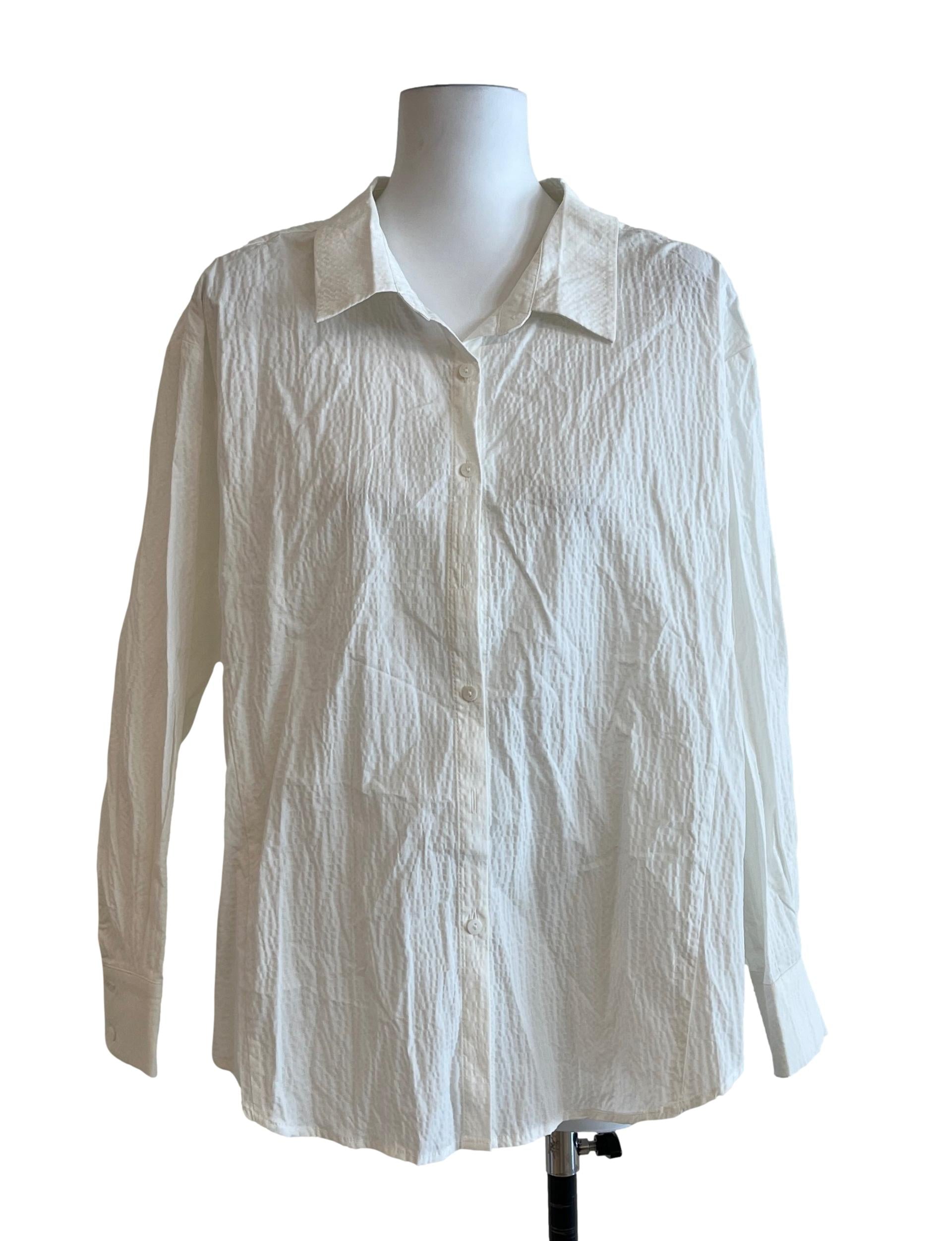 Pearl White Long Sleeve Top