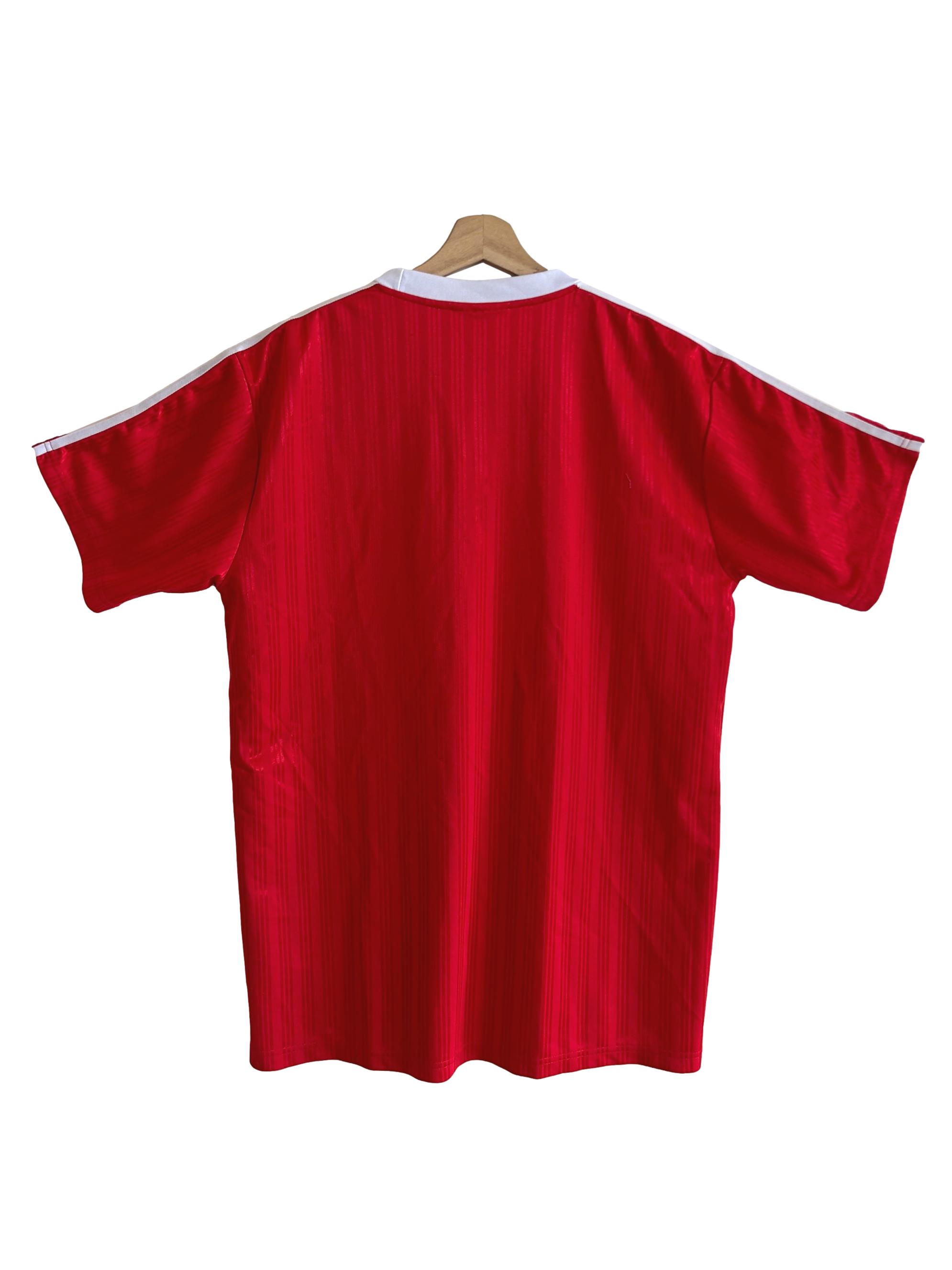 Red Shiny 3 Stripes Top