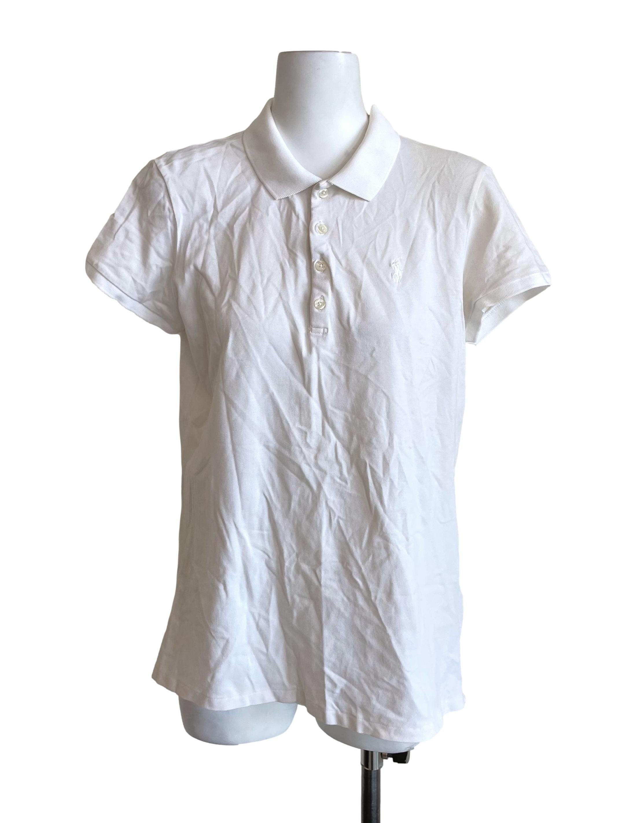 White Short Sleeves Polo