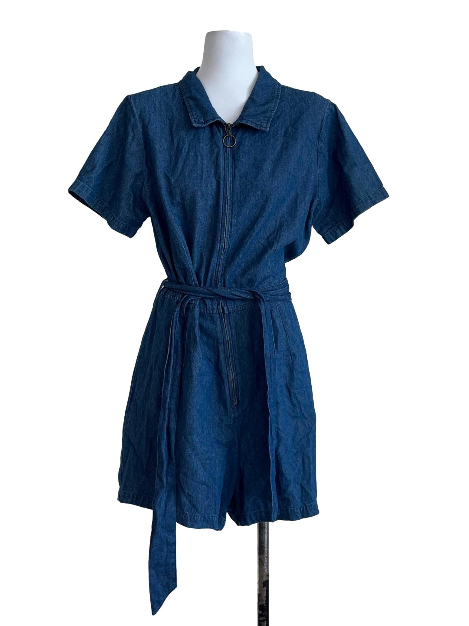 Blue Jeans Collar Romper
