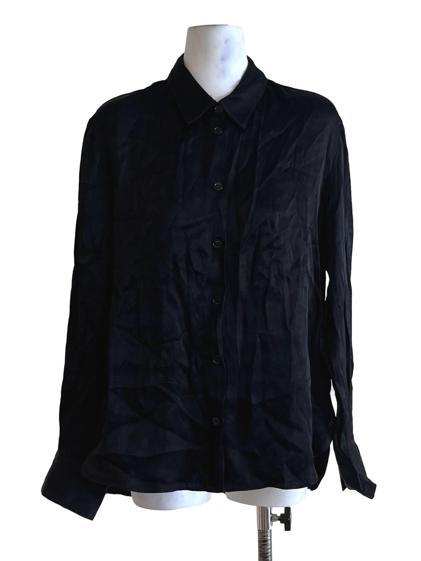 Black Wing Collar Blouse