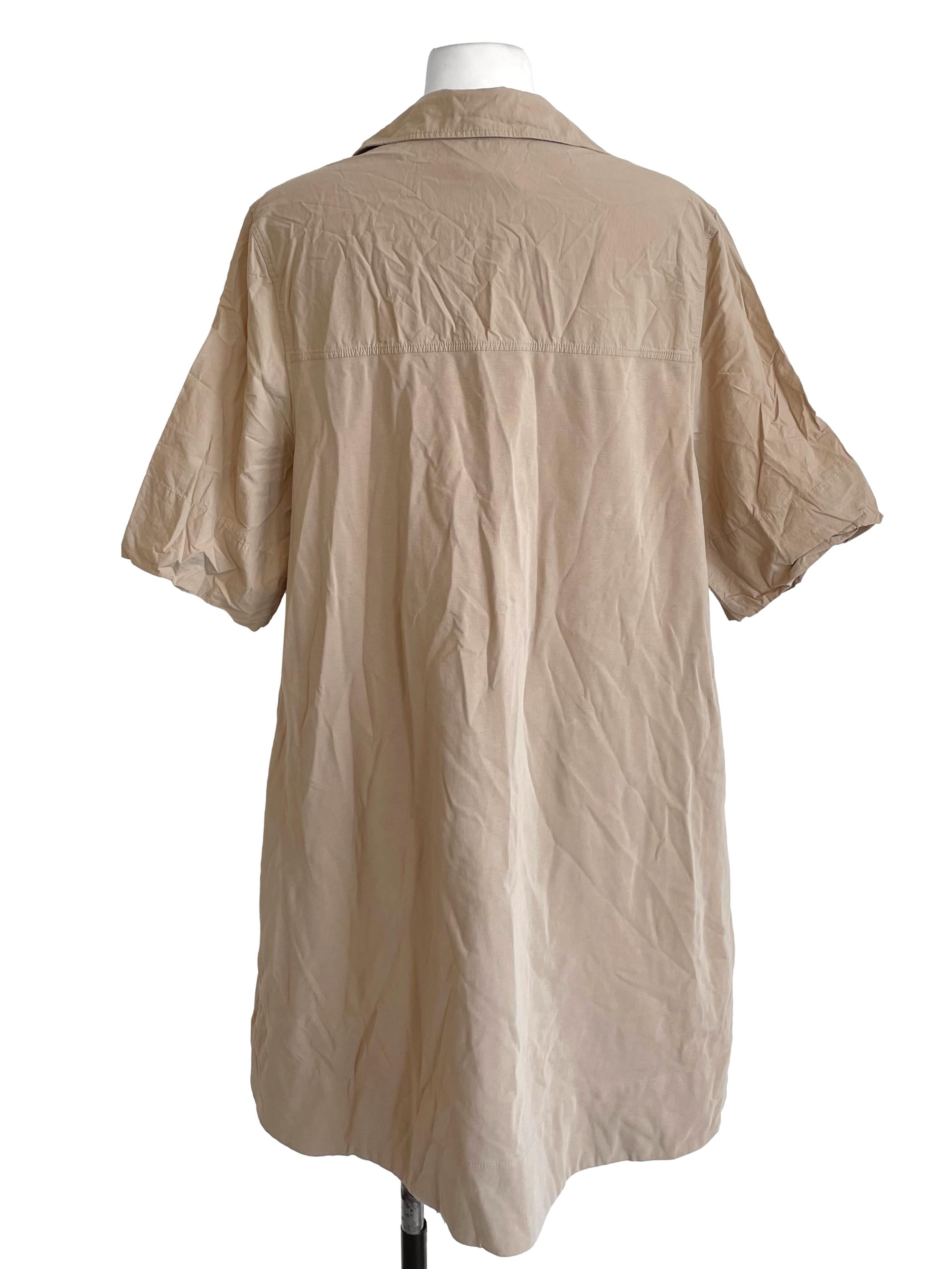 Khaki Johnny Shirt Dress