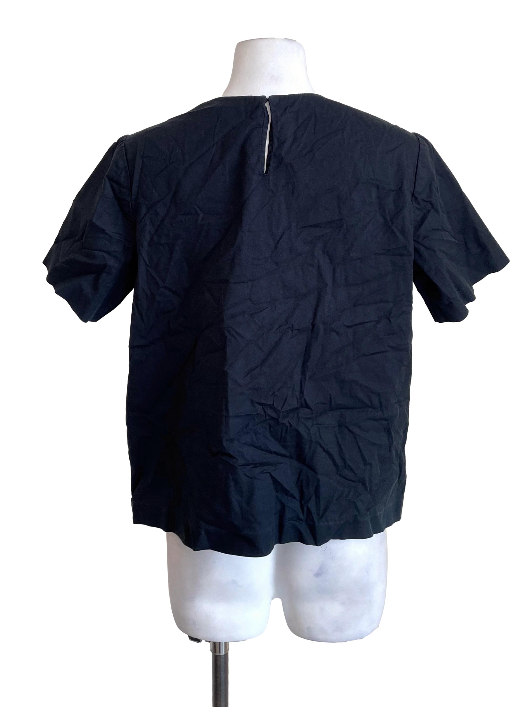 Denim Layered Hem Boxy Top
