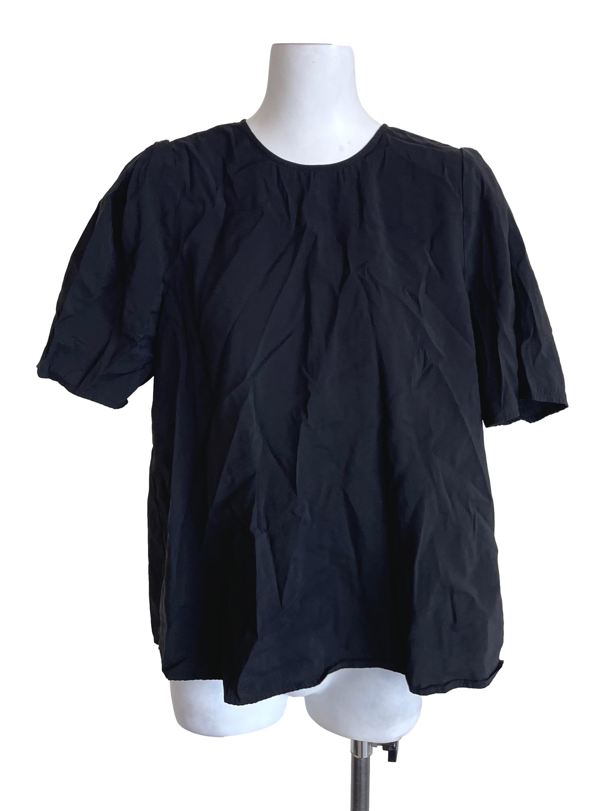 Metal Folded Sleeves Boxy Top OSN