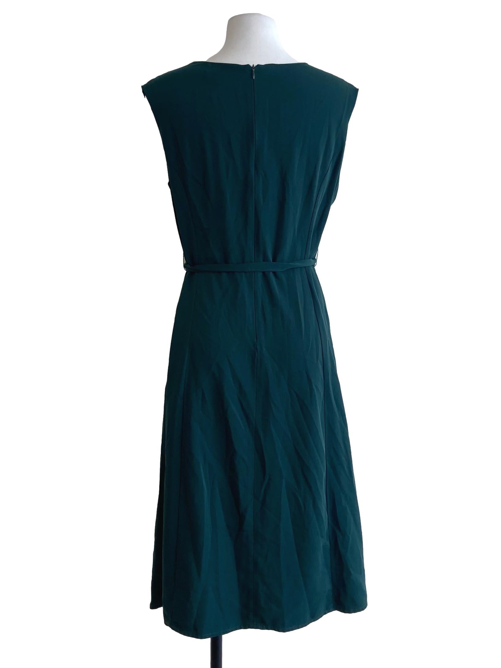 Emerald Green Sleeveless Shift Dress