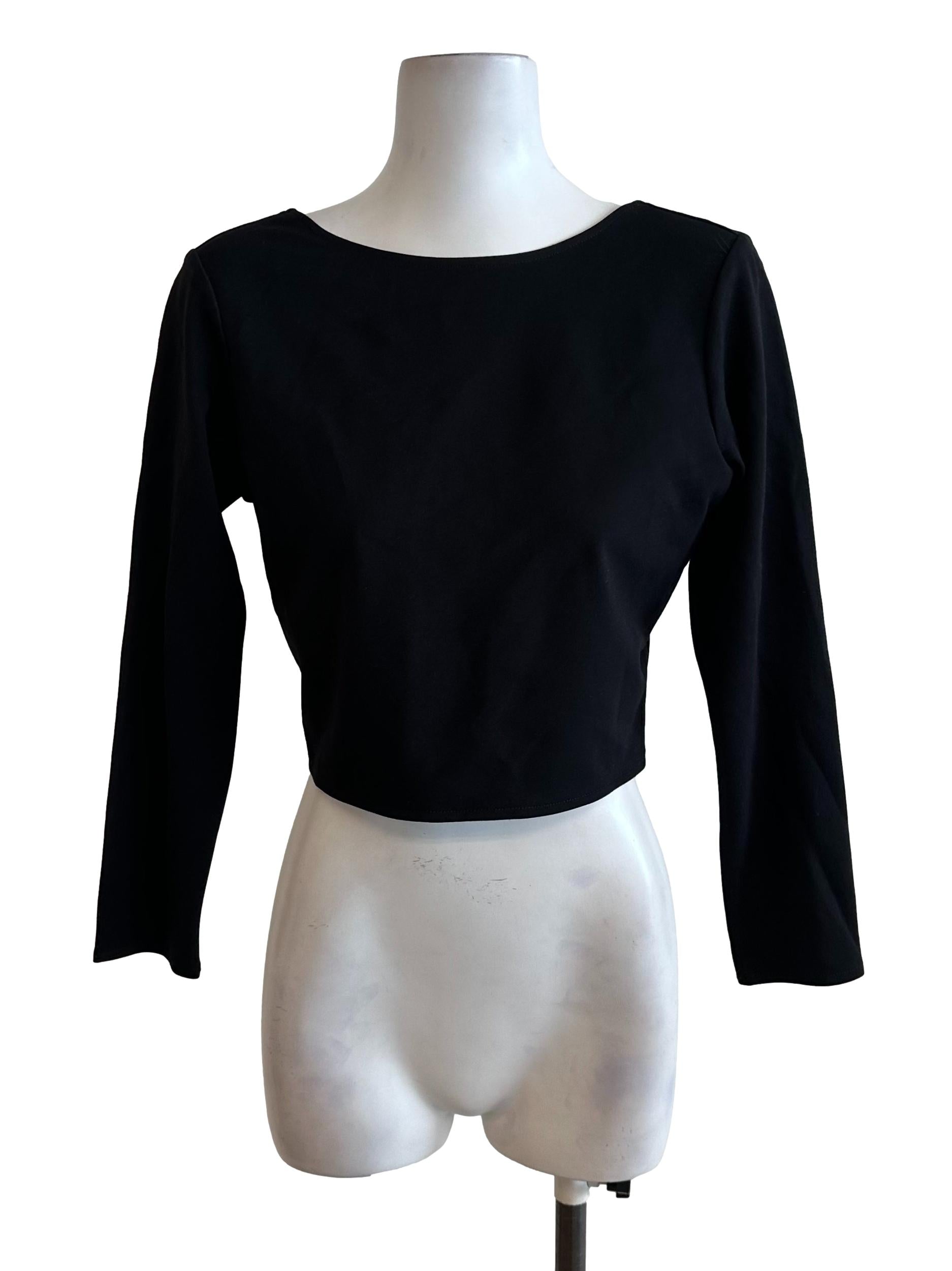 Raven Black Back Scoop Top