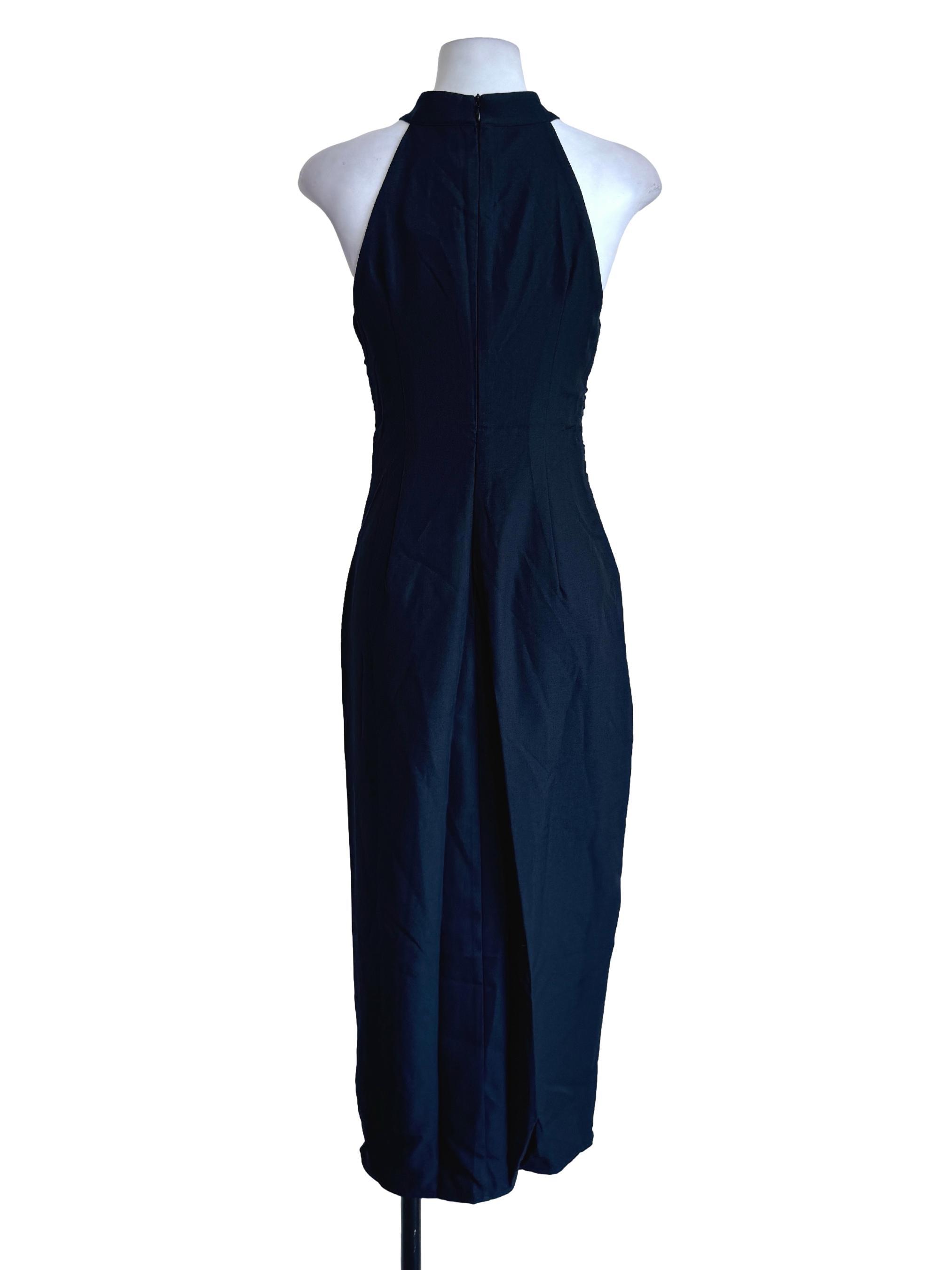 Navy Blue Halter Dress