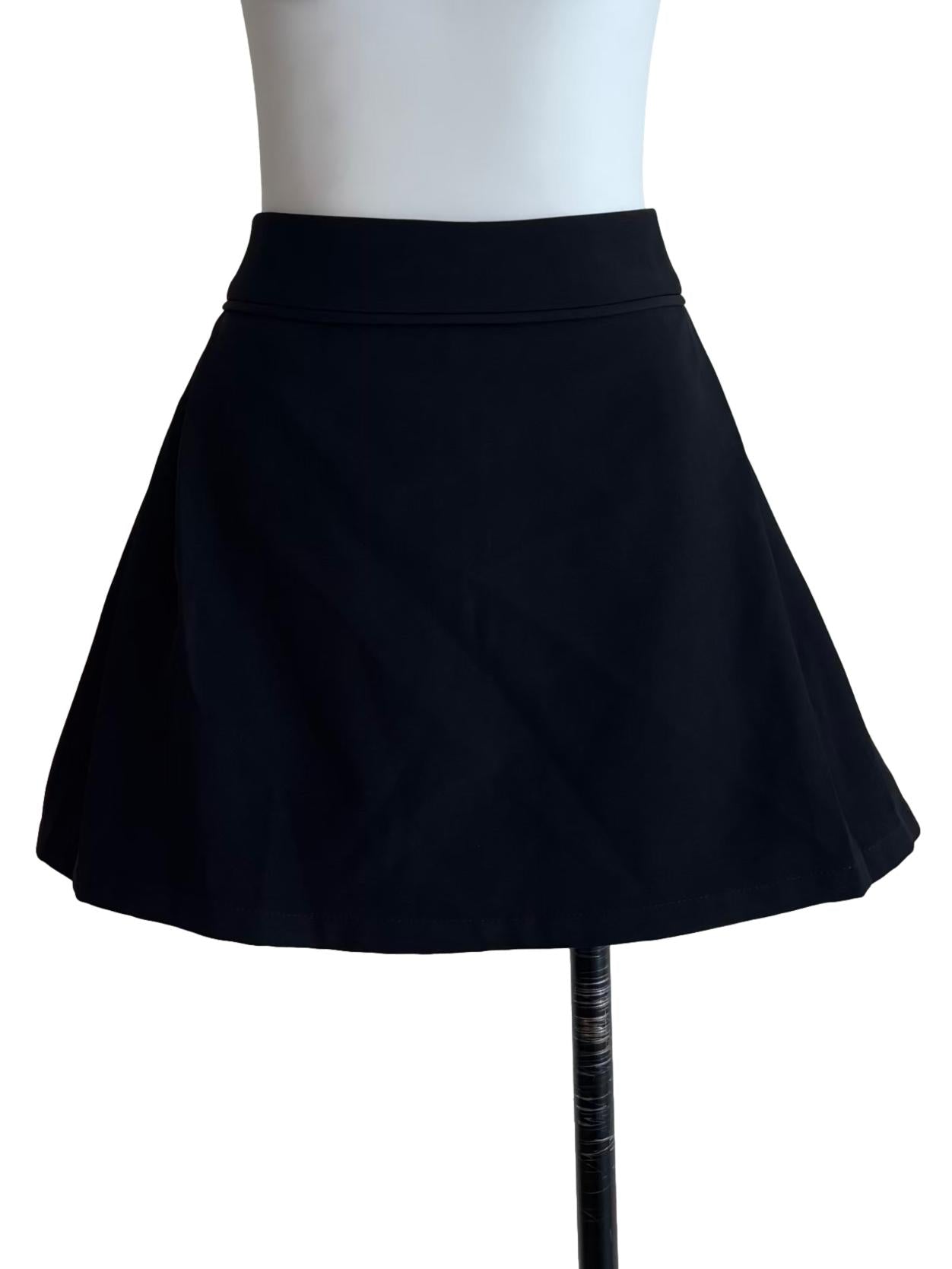 Eerie Black Mini A-Line Skirt