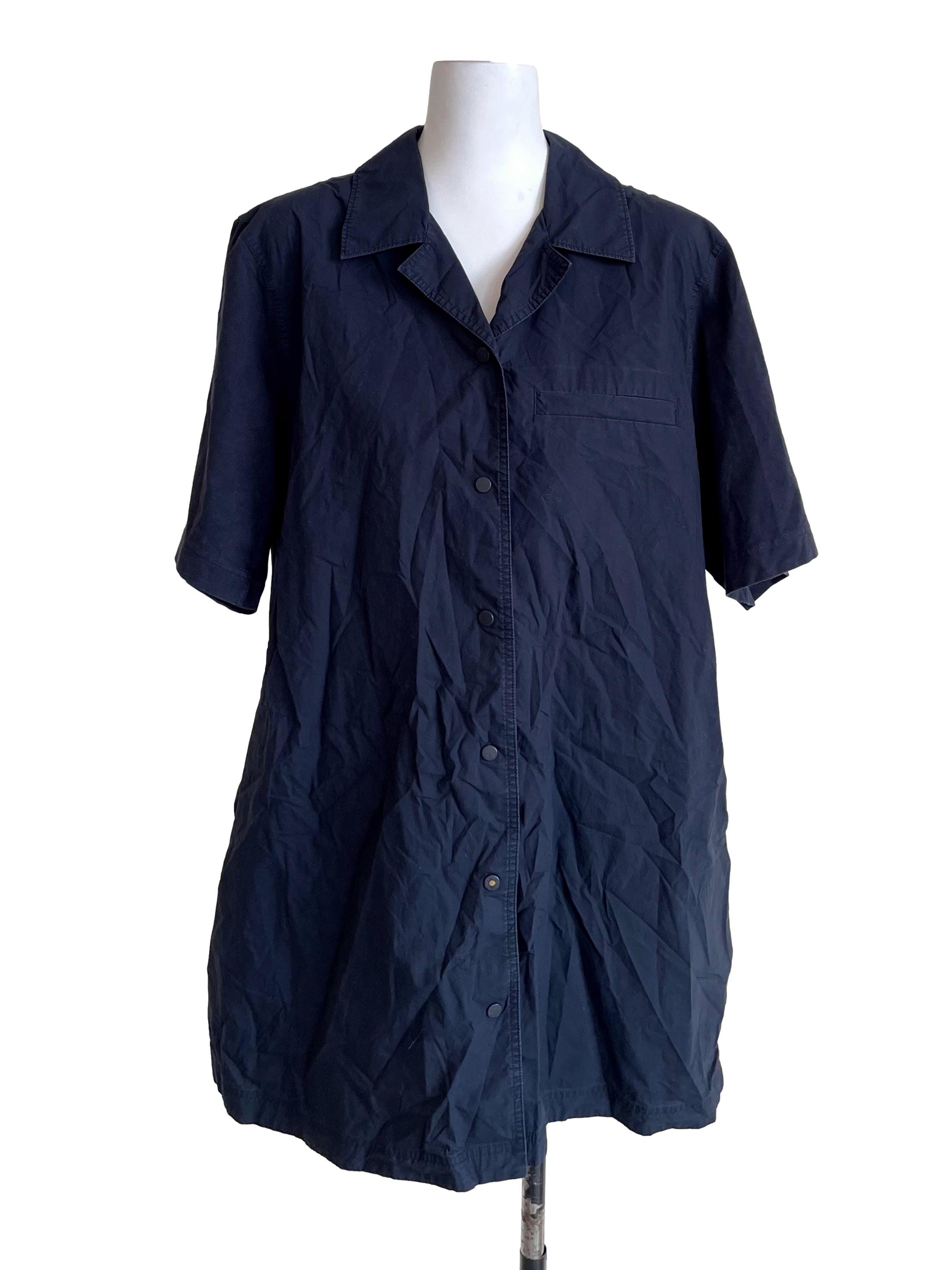 Deep Navy Cuba Shirt Dress