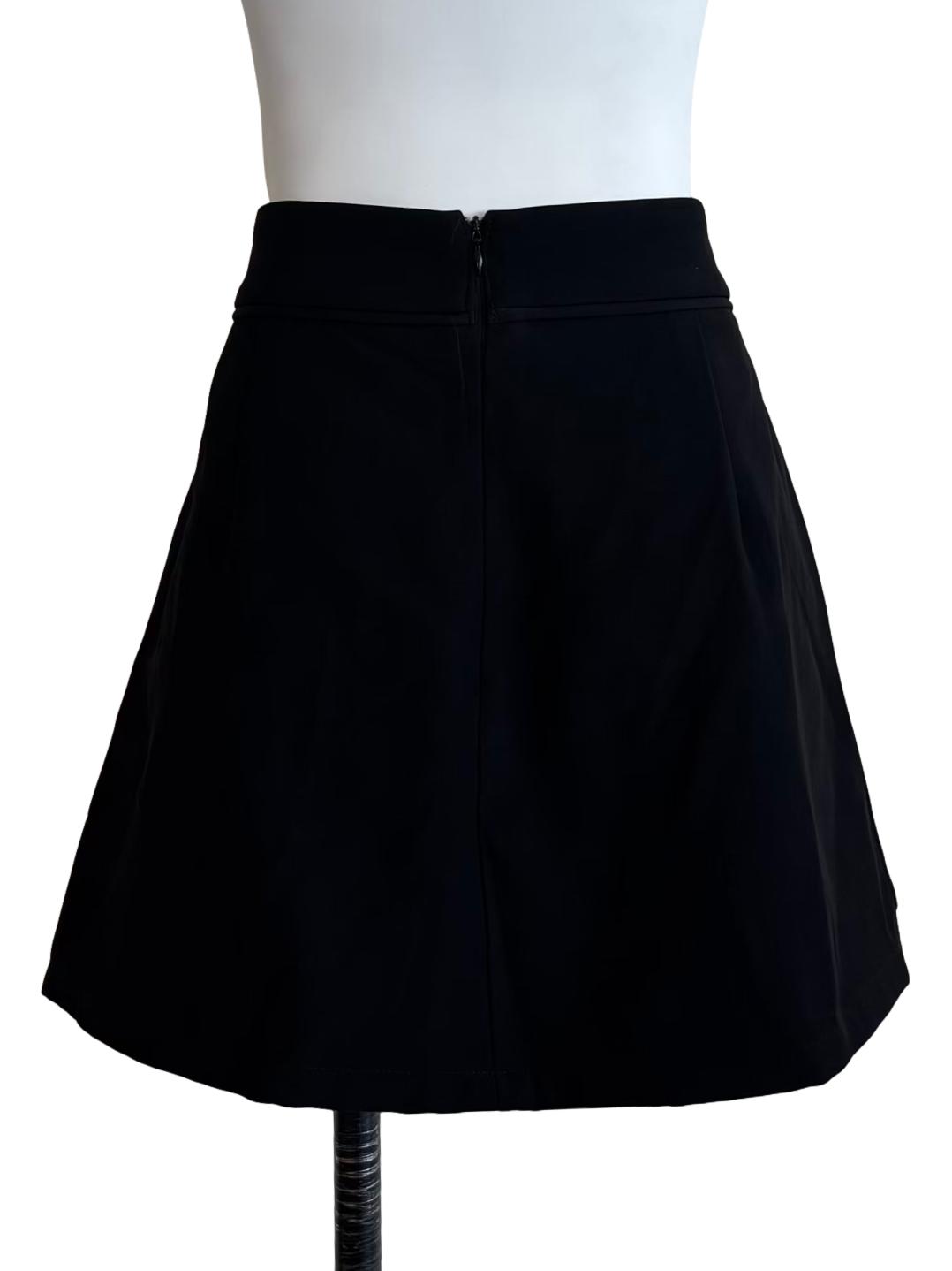 Eerie Black Mini A-Line Skirt