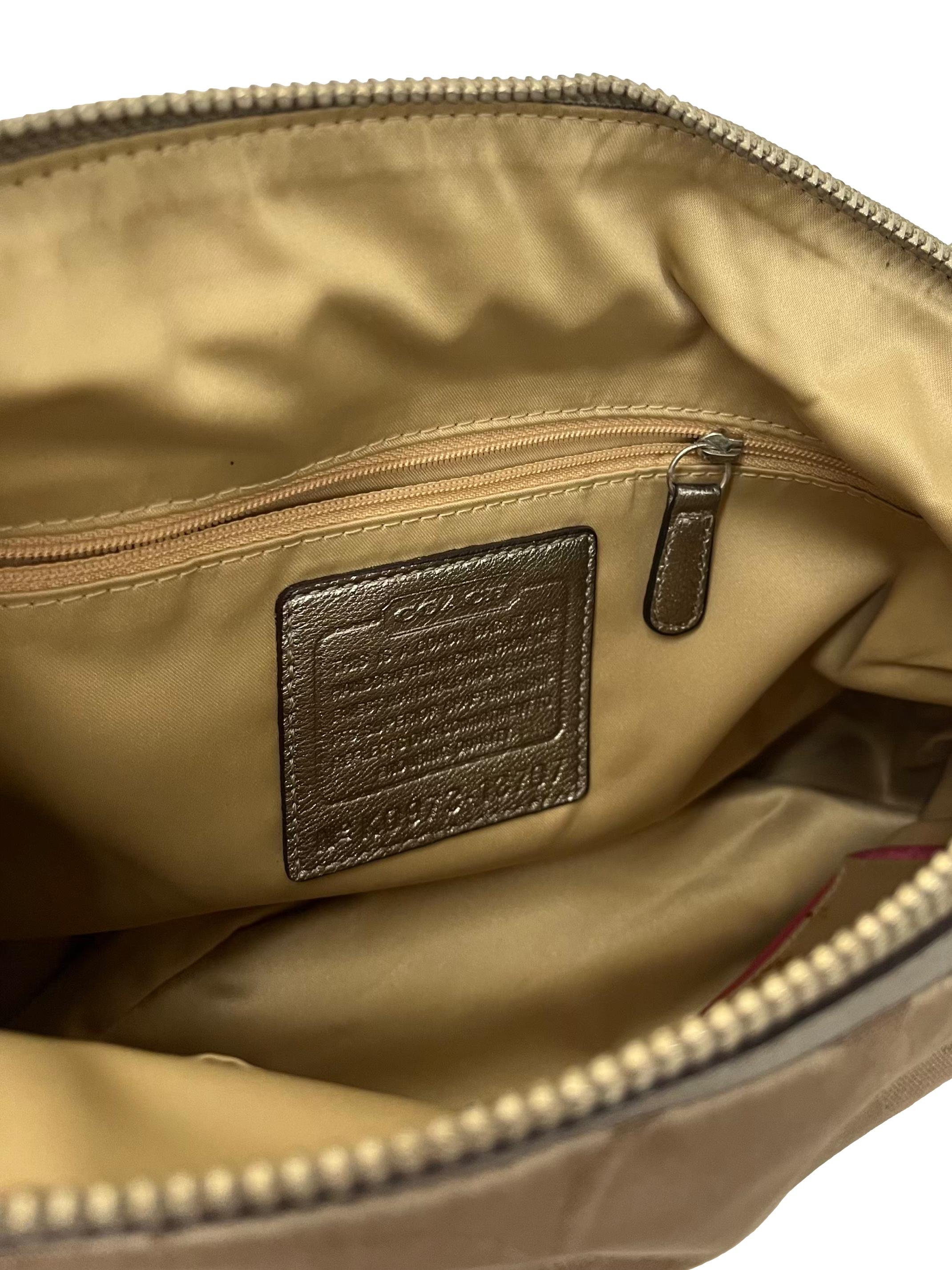 Brown Monogram Carly Signature Hobo Shoulder Bag