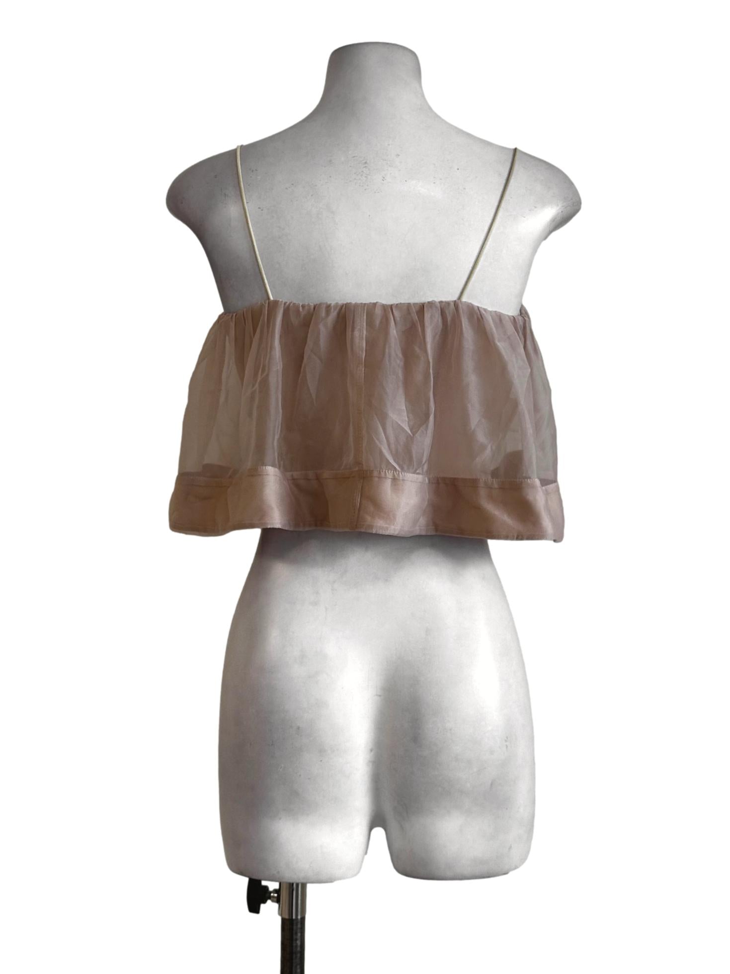 Parmesan Beige Sleeveless Crop Top