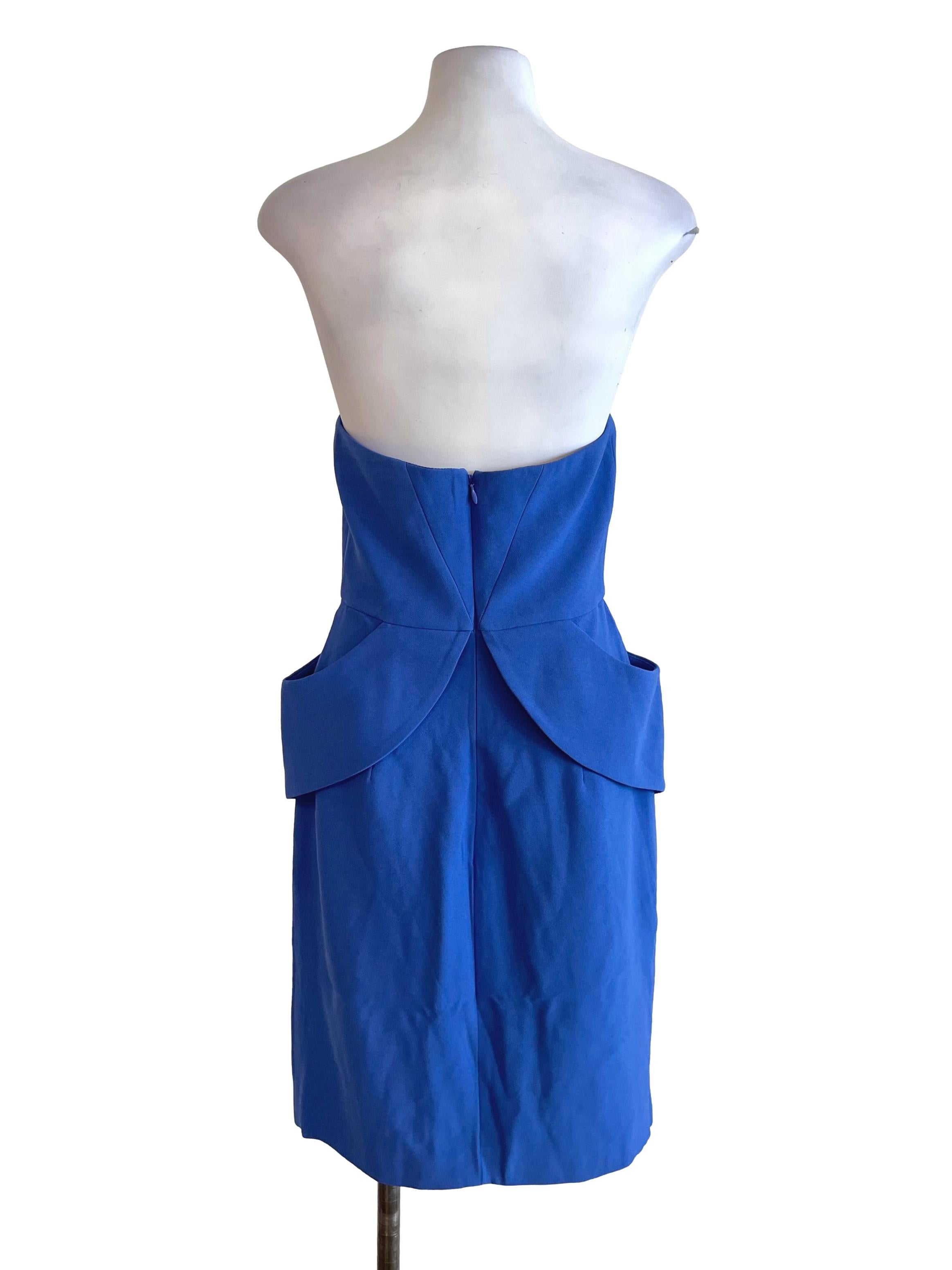 Blue Sweetheart Tube Dress