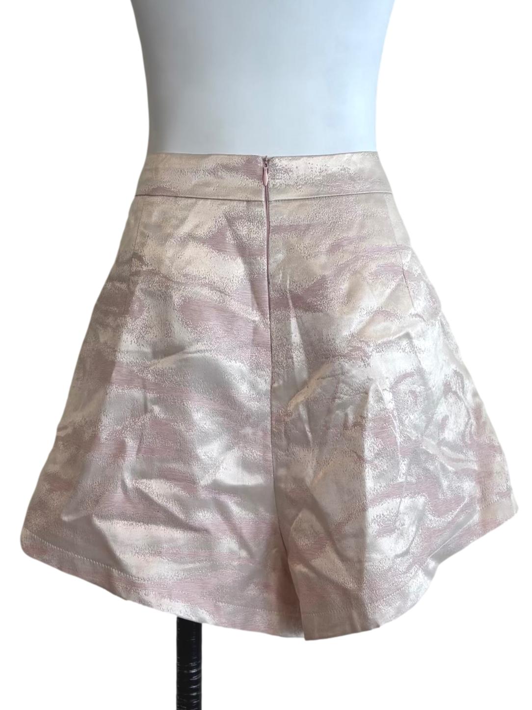 Pink Salt Textured Shorts