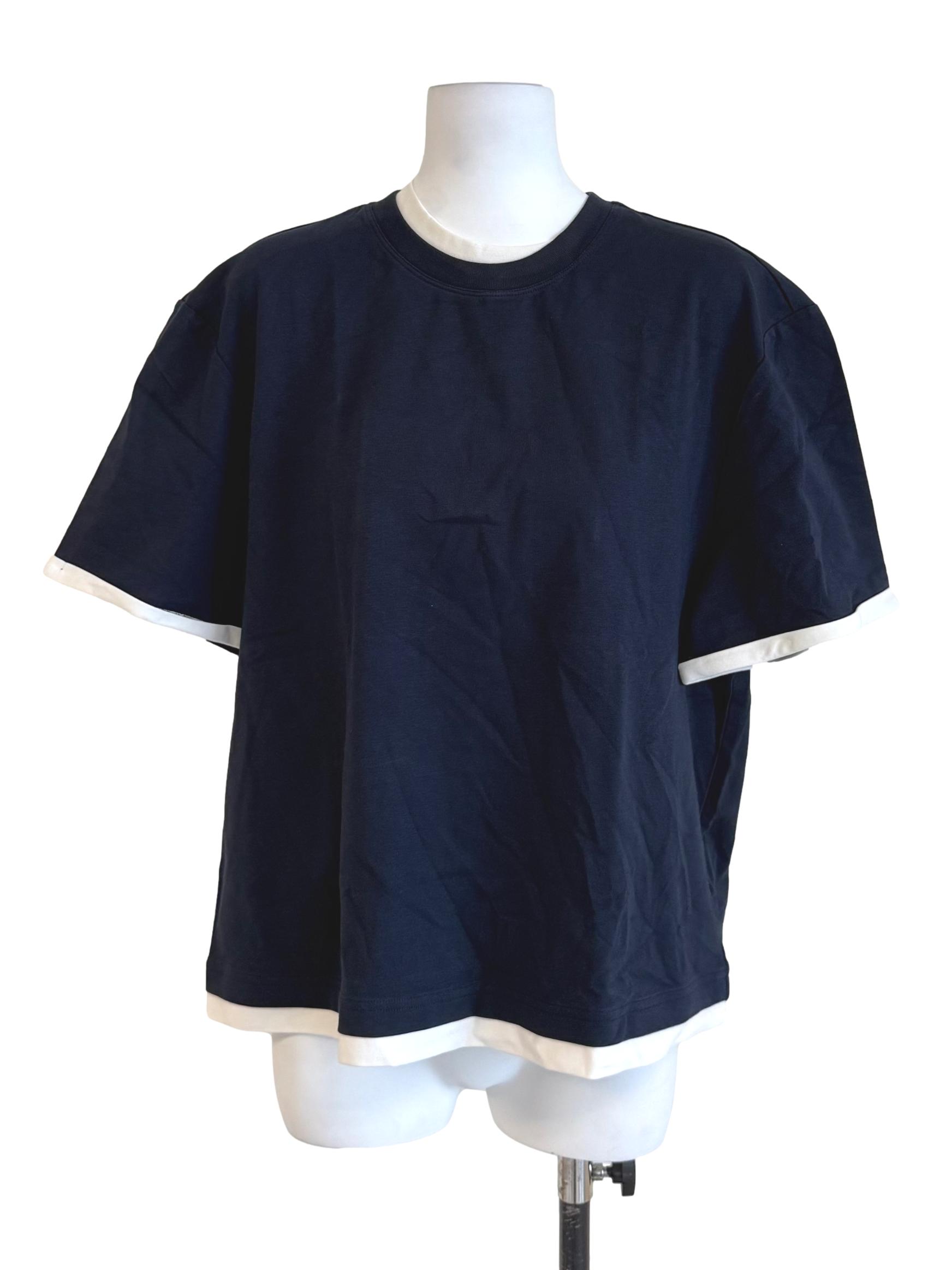 Navy Fake Two Piece T Shirt LB