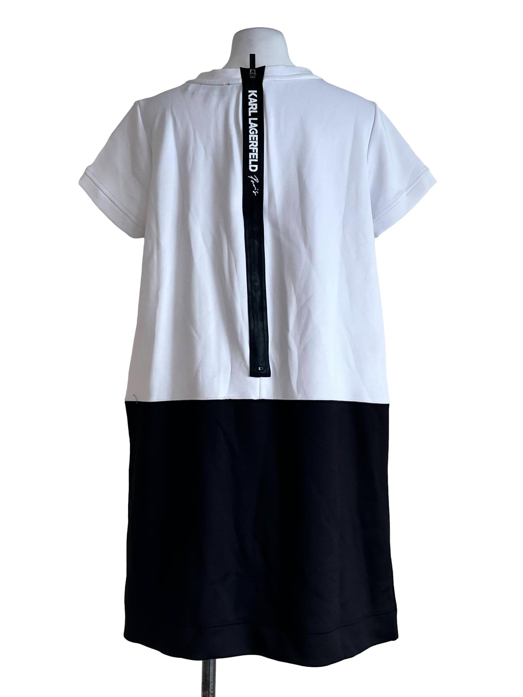 White Plain Front Pockets Dress