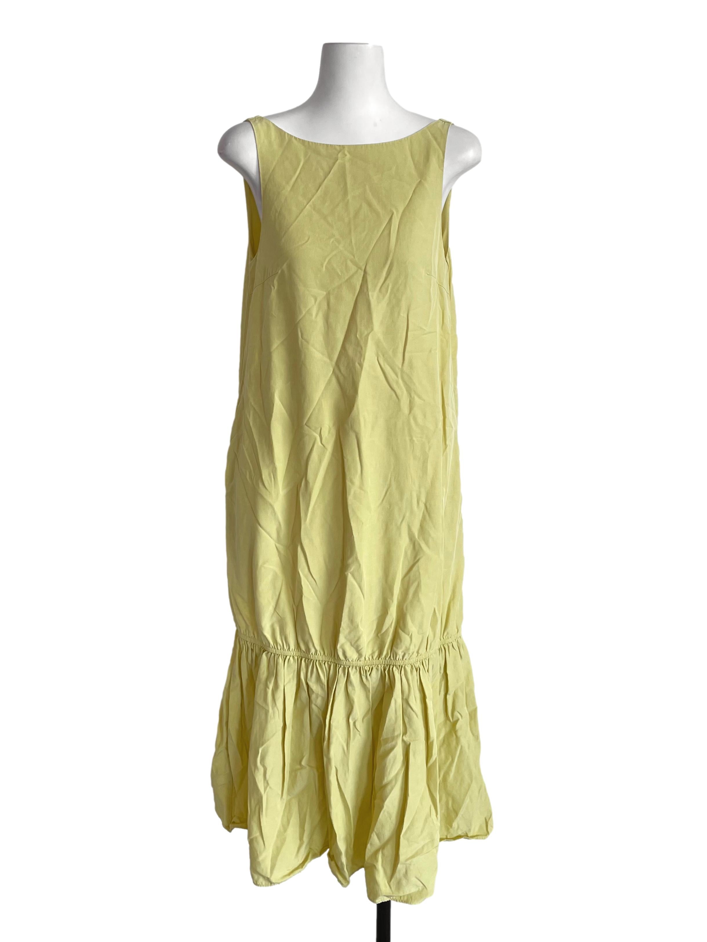 Viscose Boat-Neck Midi Dress OSN