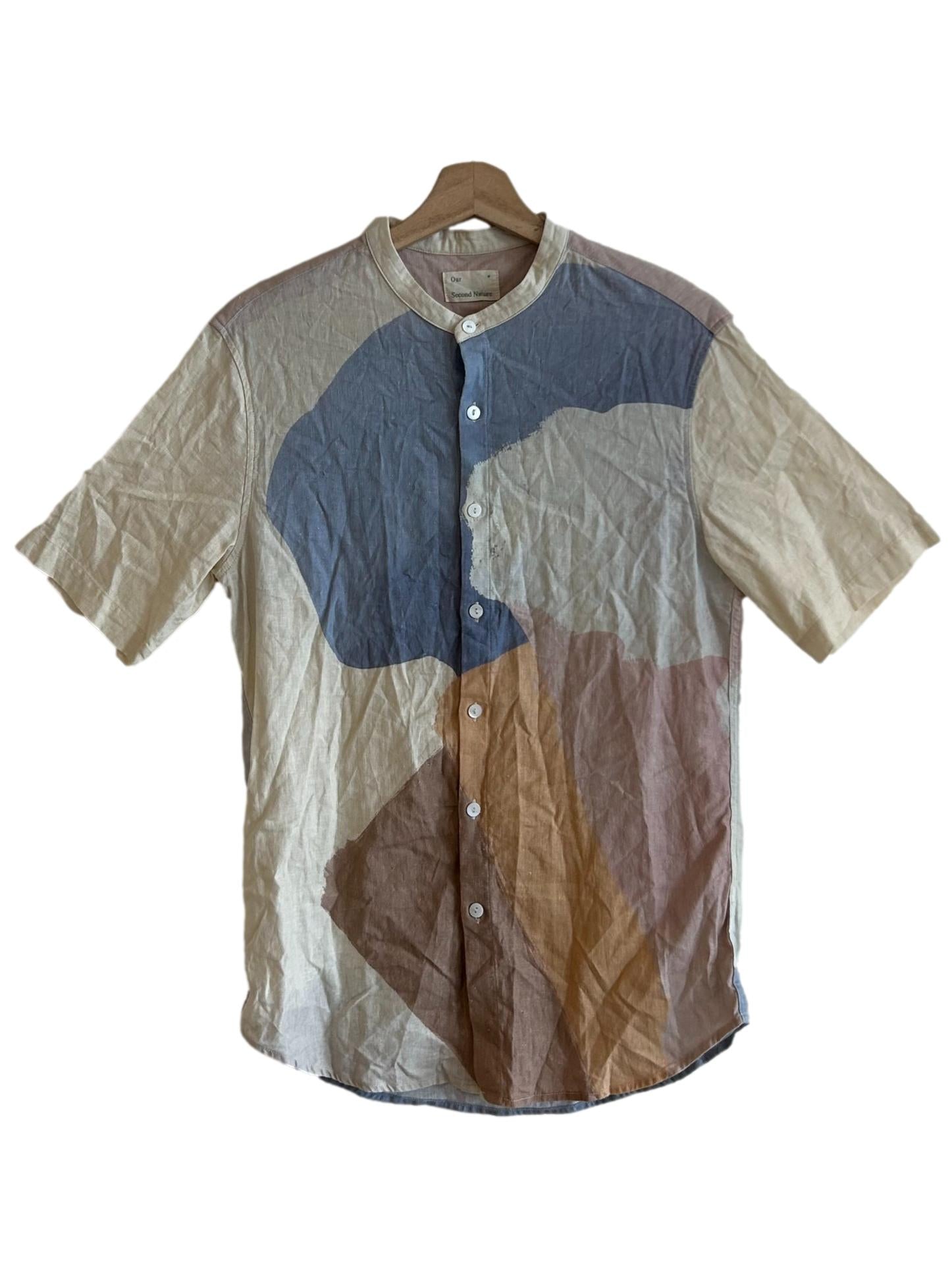 Beige Multicolor Short Sleeve Shirt