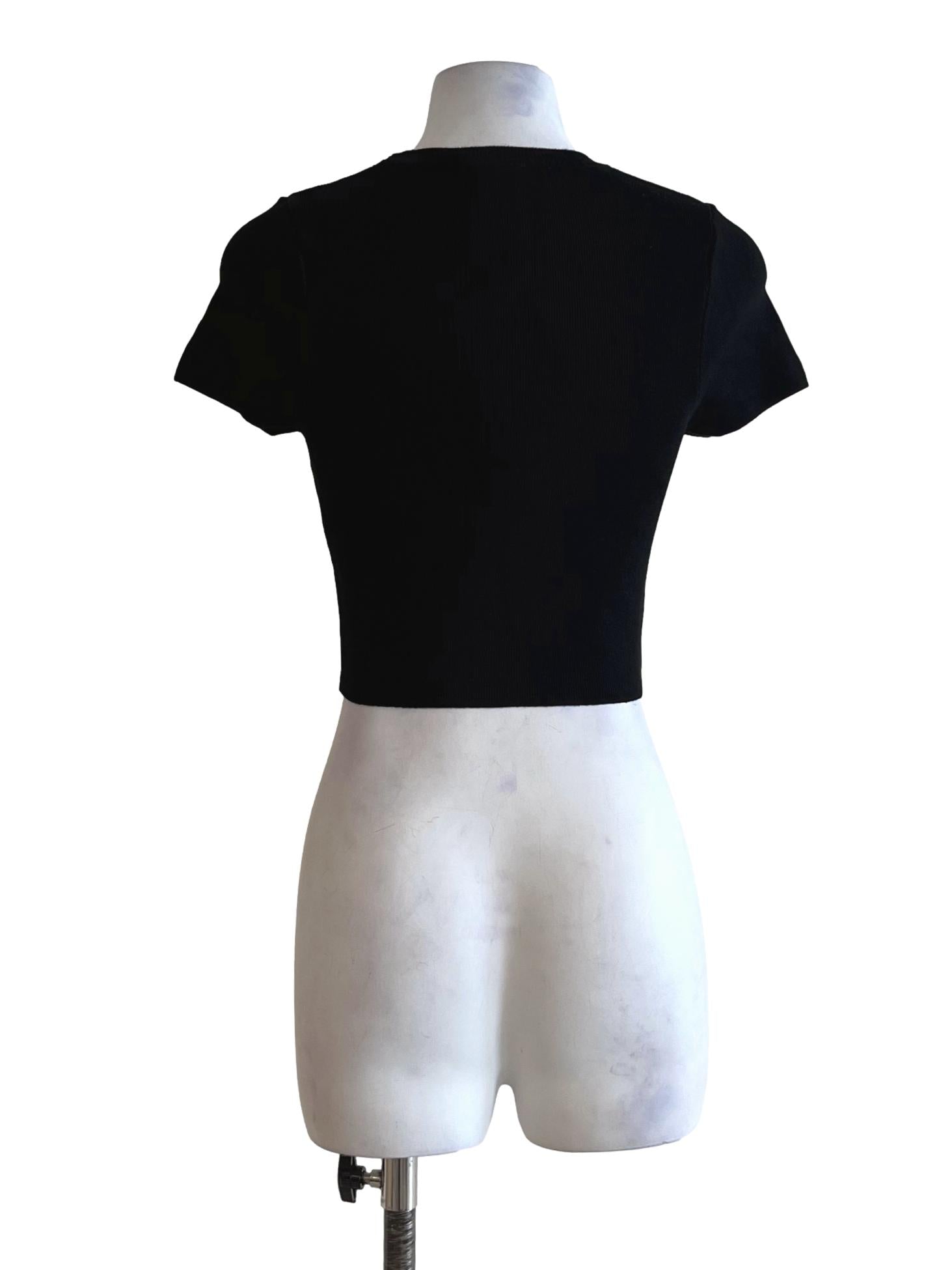 Black Jewel Neckline Blouse