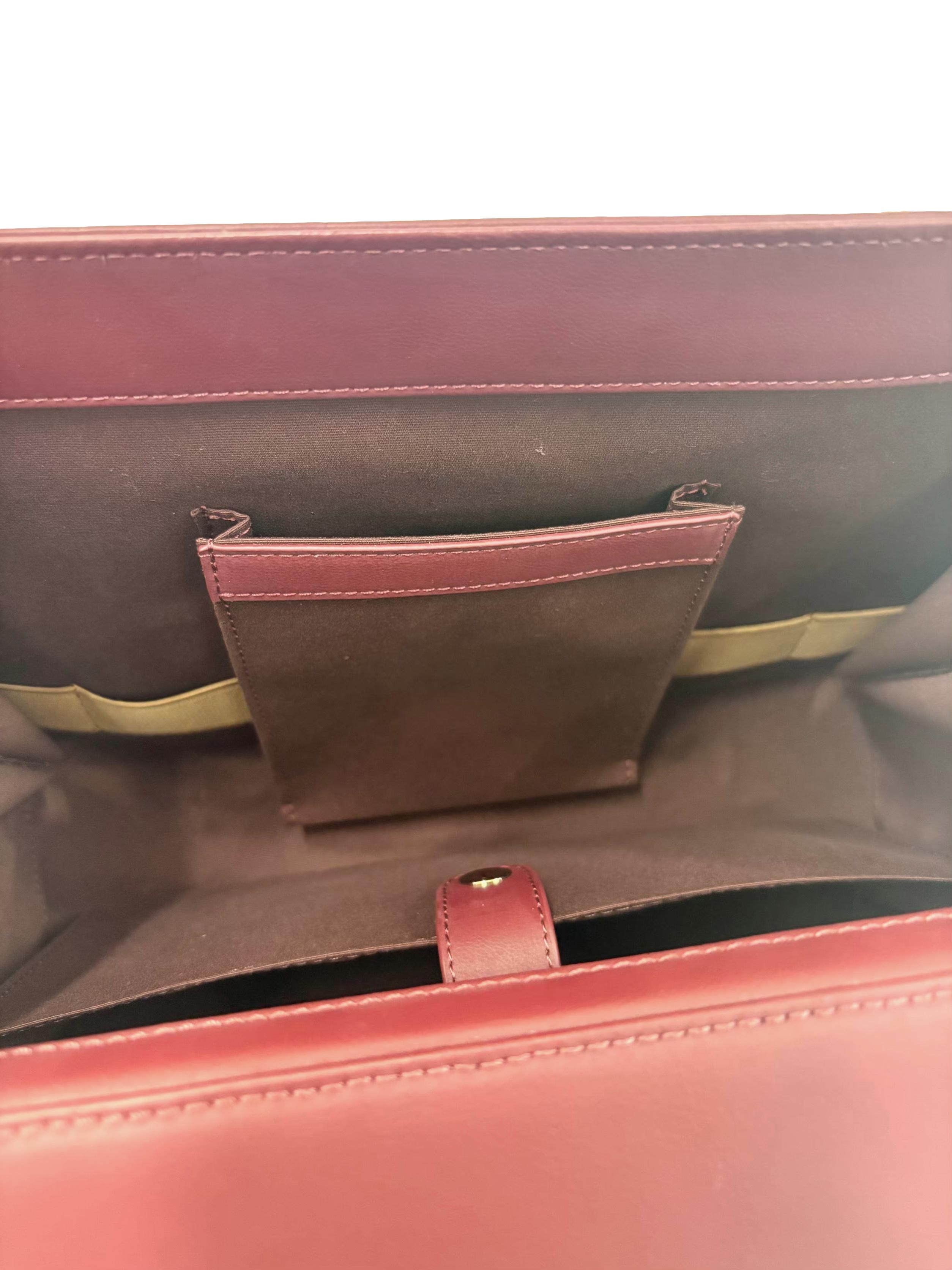 Red Leather Nova Satchel Handbag CSN