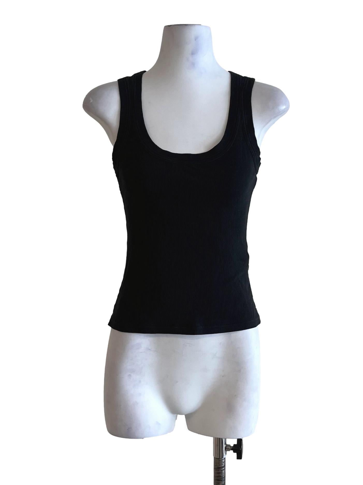 Black Scoop Neckline Tank Top LB