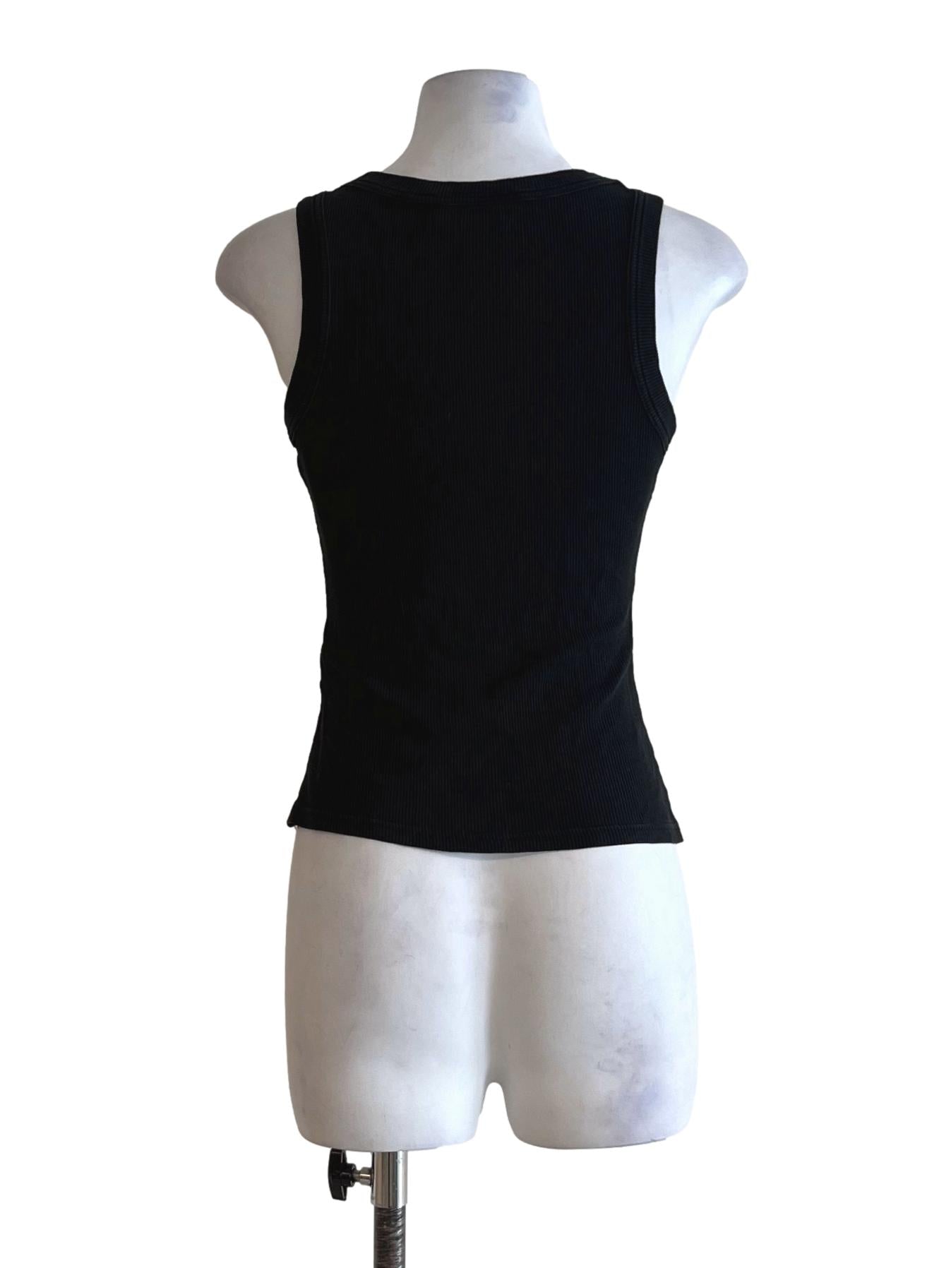 Black Scoop Neckline Tank Top LB