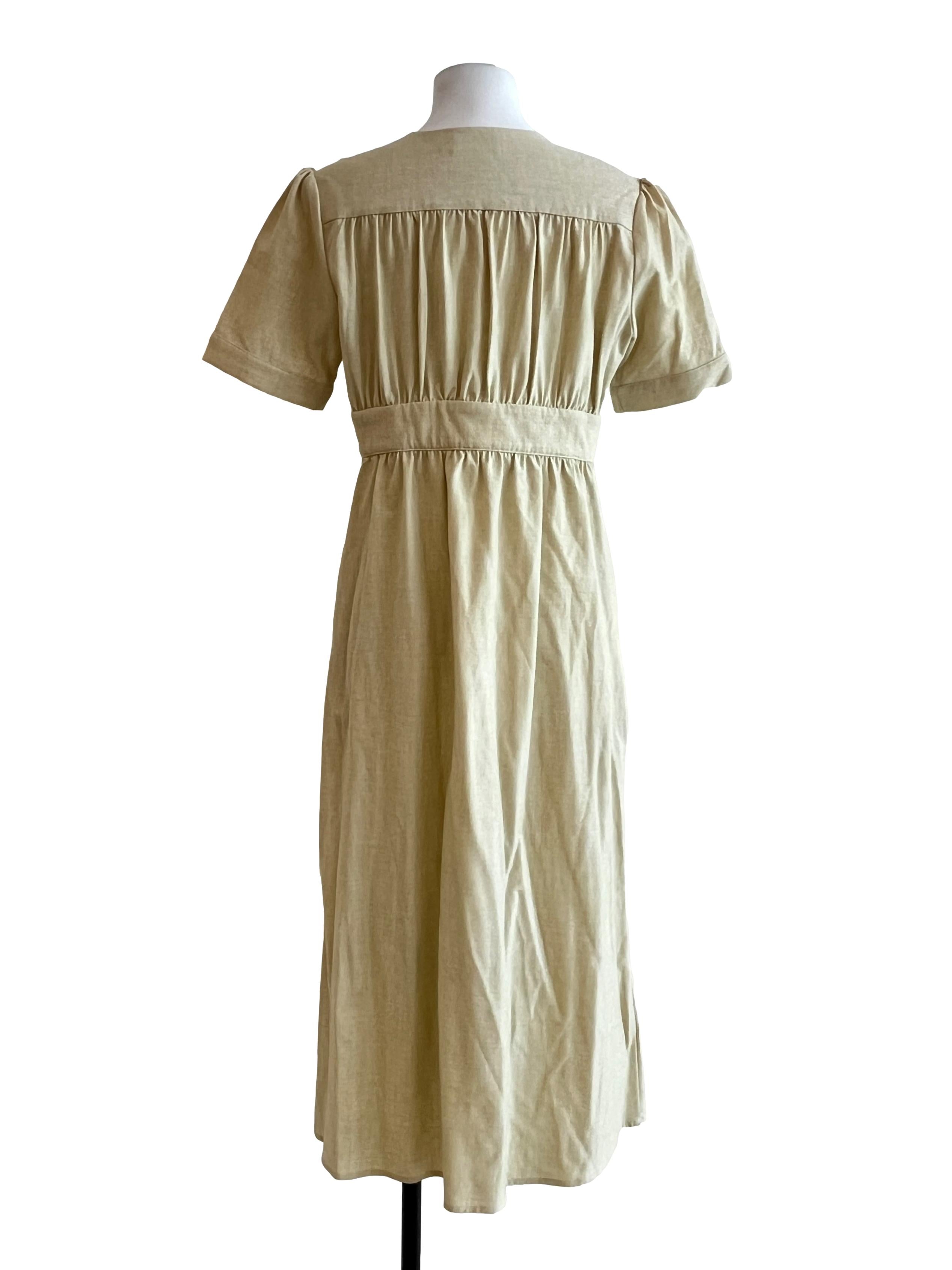Daffodil Yellow V-Neck Dress