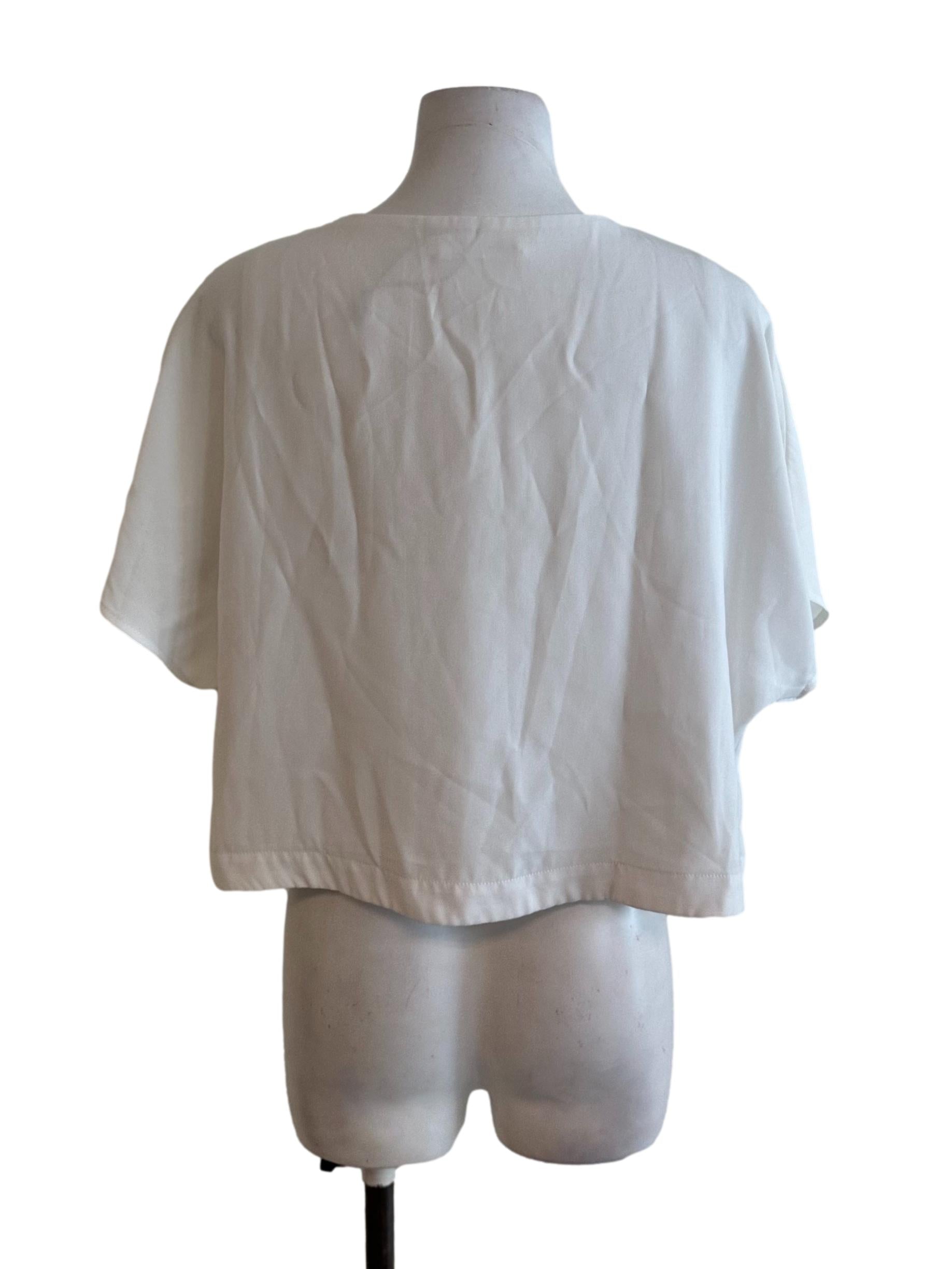 Salt White V Neck Casual Top