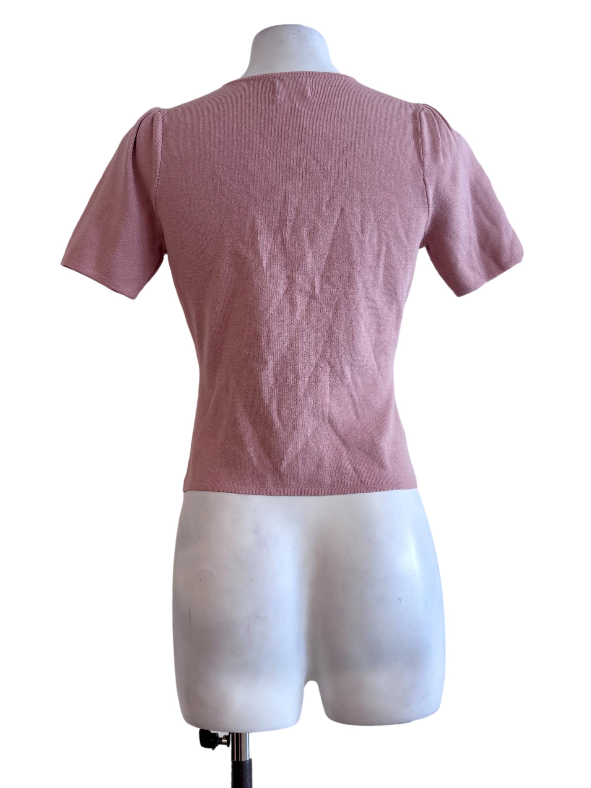 Rouge Pink Short Sleeve Top