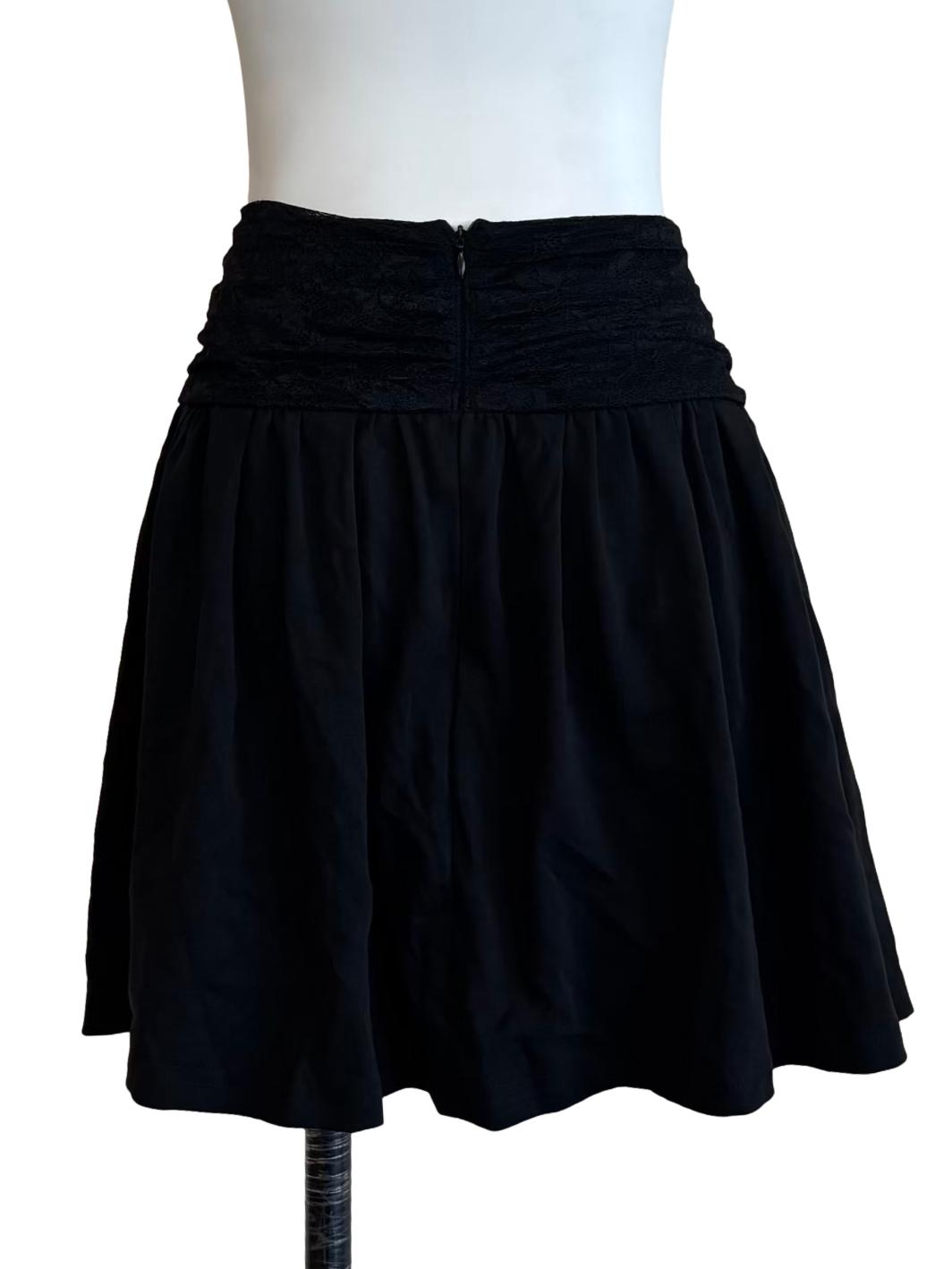 Onyx Black Lace Mini Skirt
