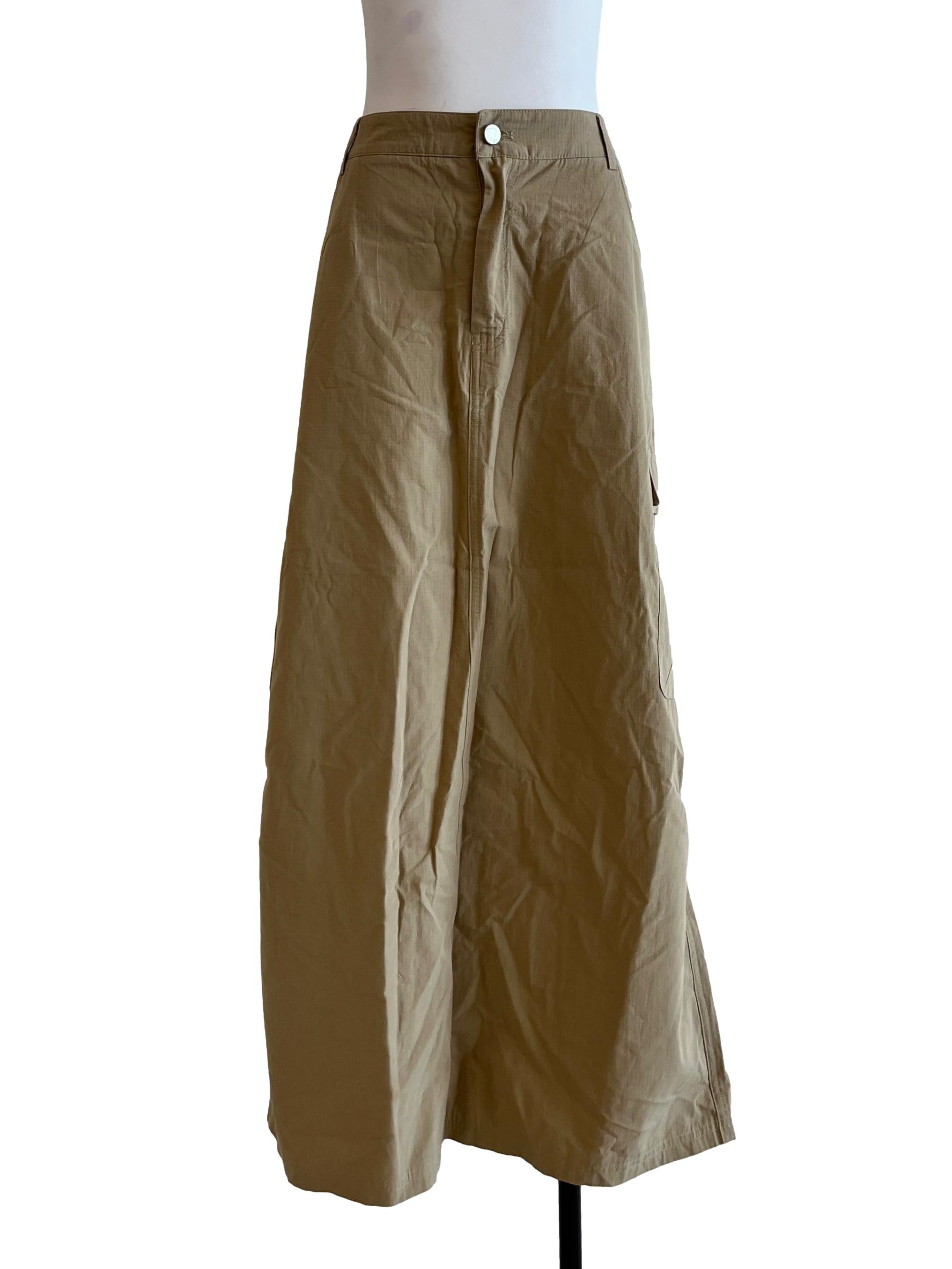 Flaxen Yellow A-Line Skirt