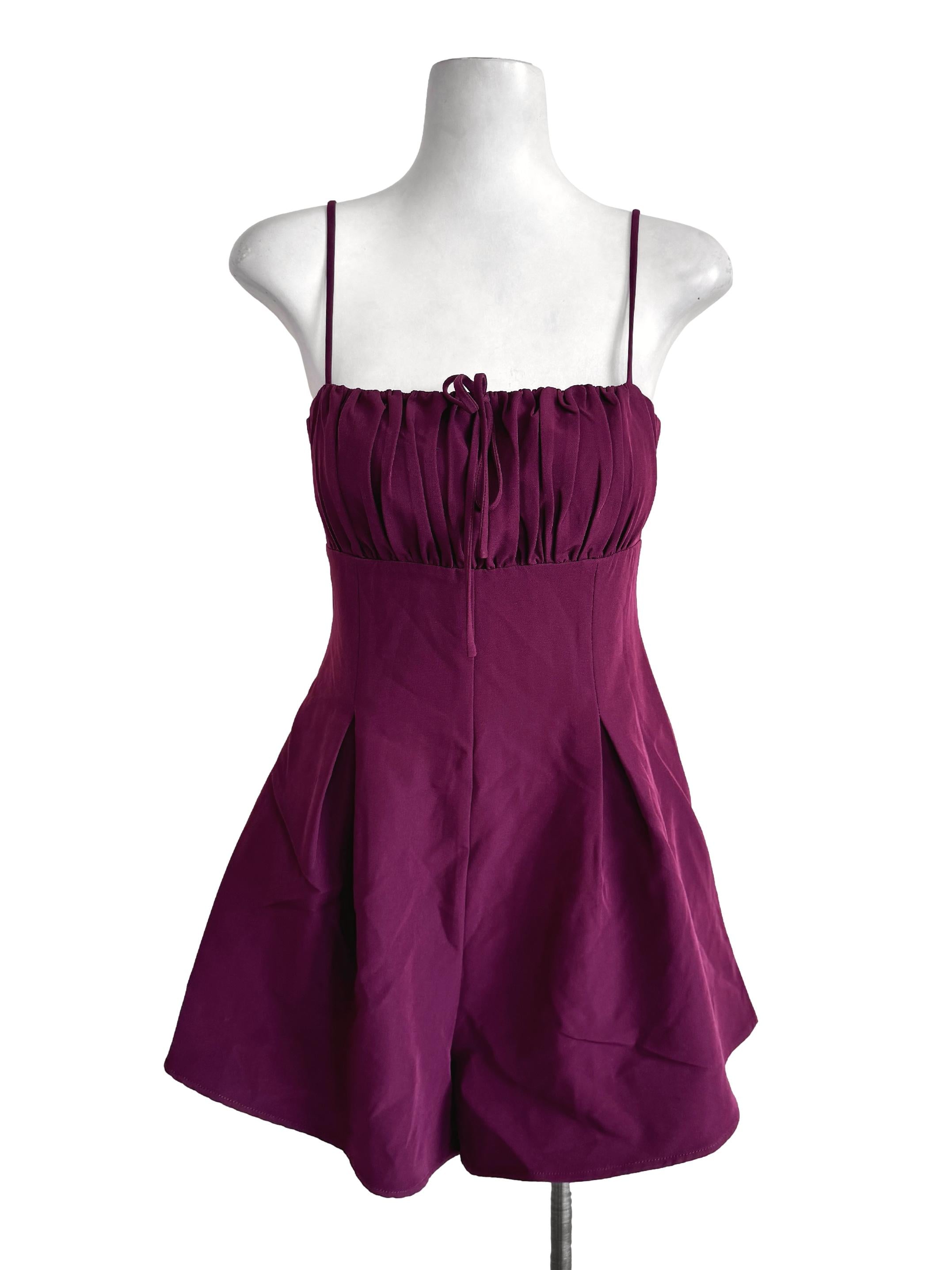 Maroon Ruched Rompers