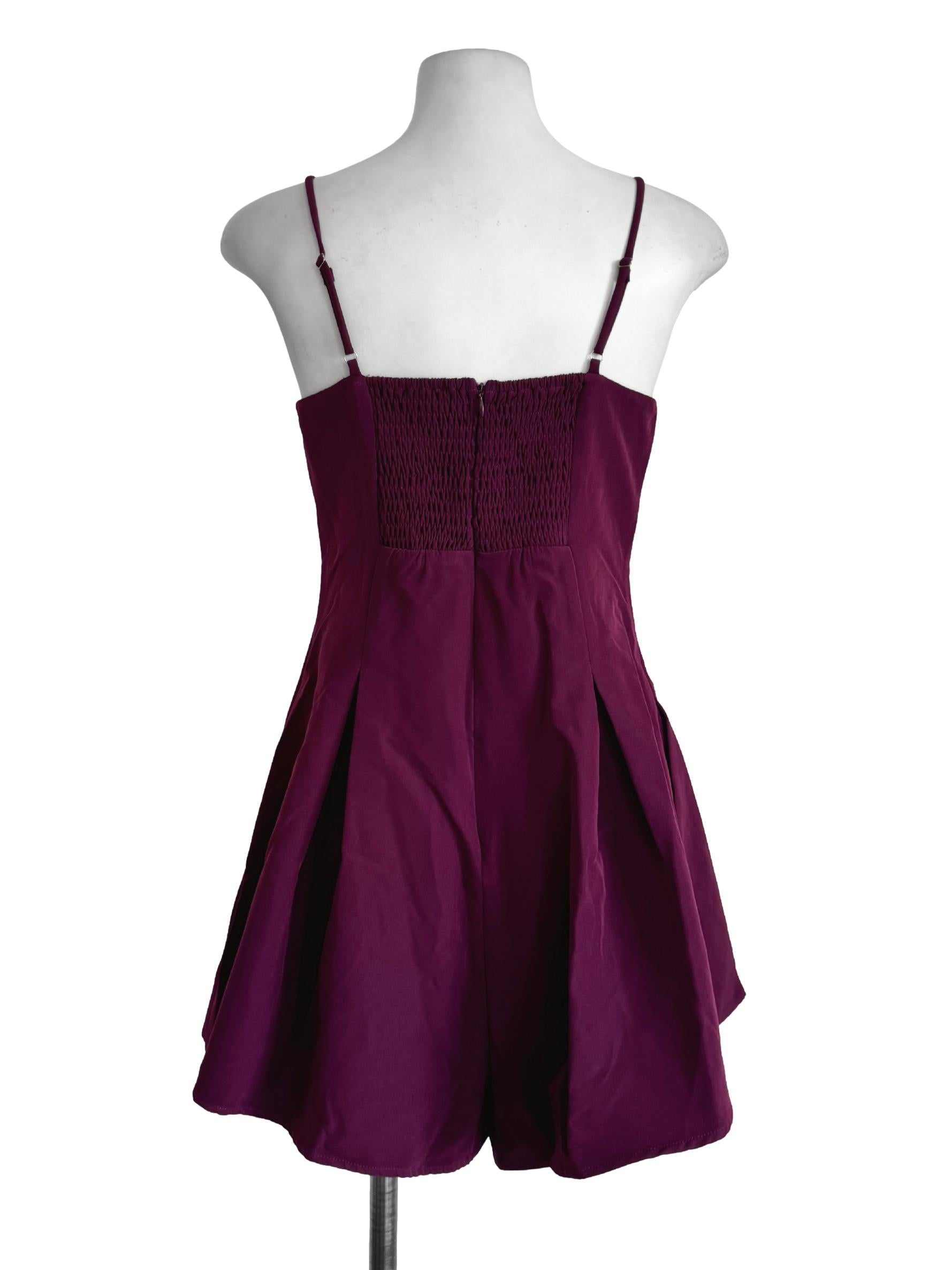 Maroon Ruched Rompers