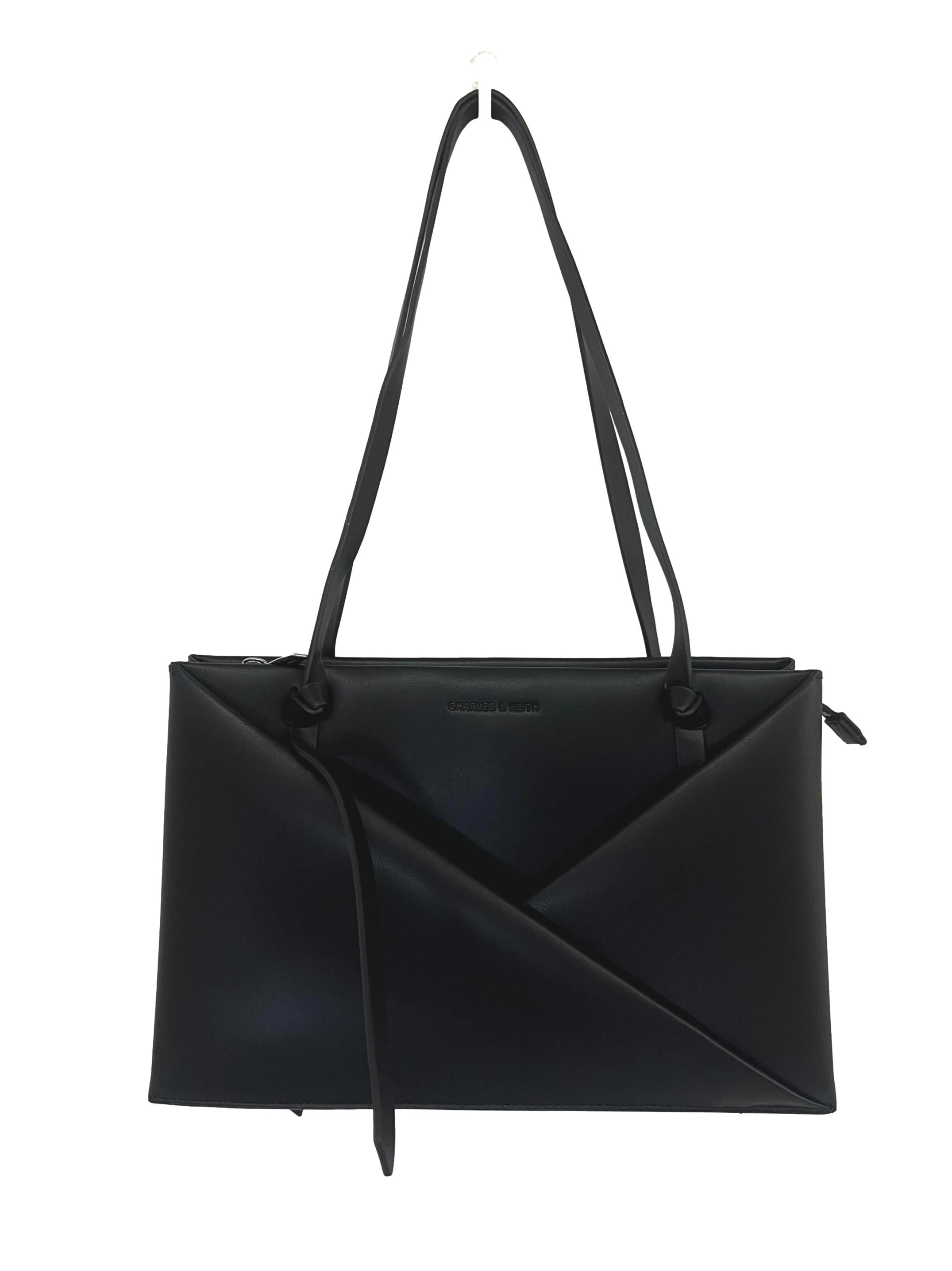 Black Midori Geometric Tote Bag