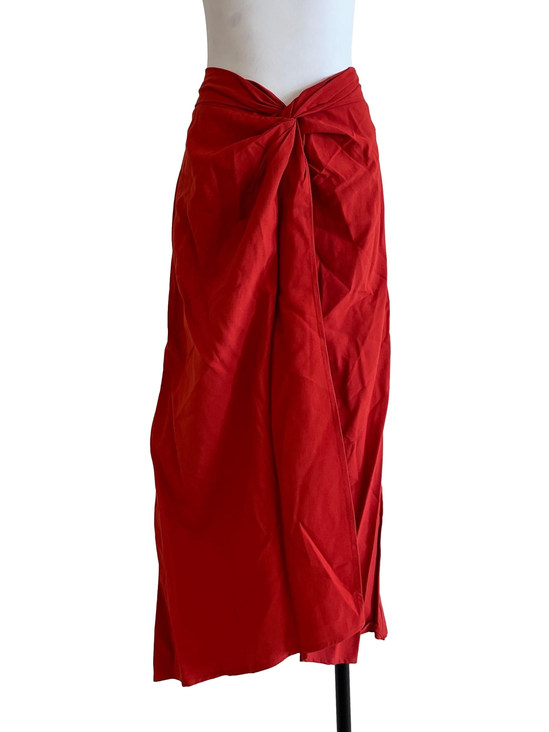 Brick Orange Sarong Skirt