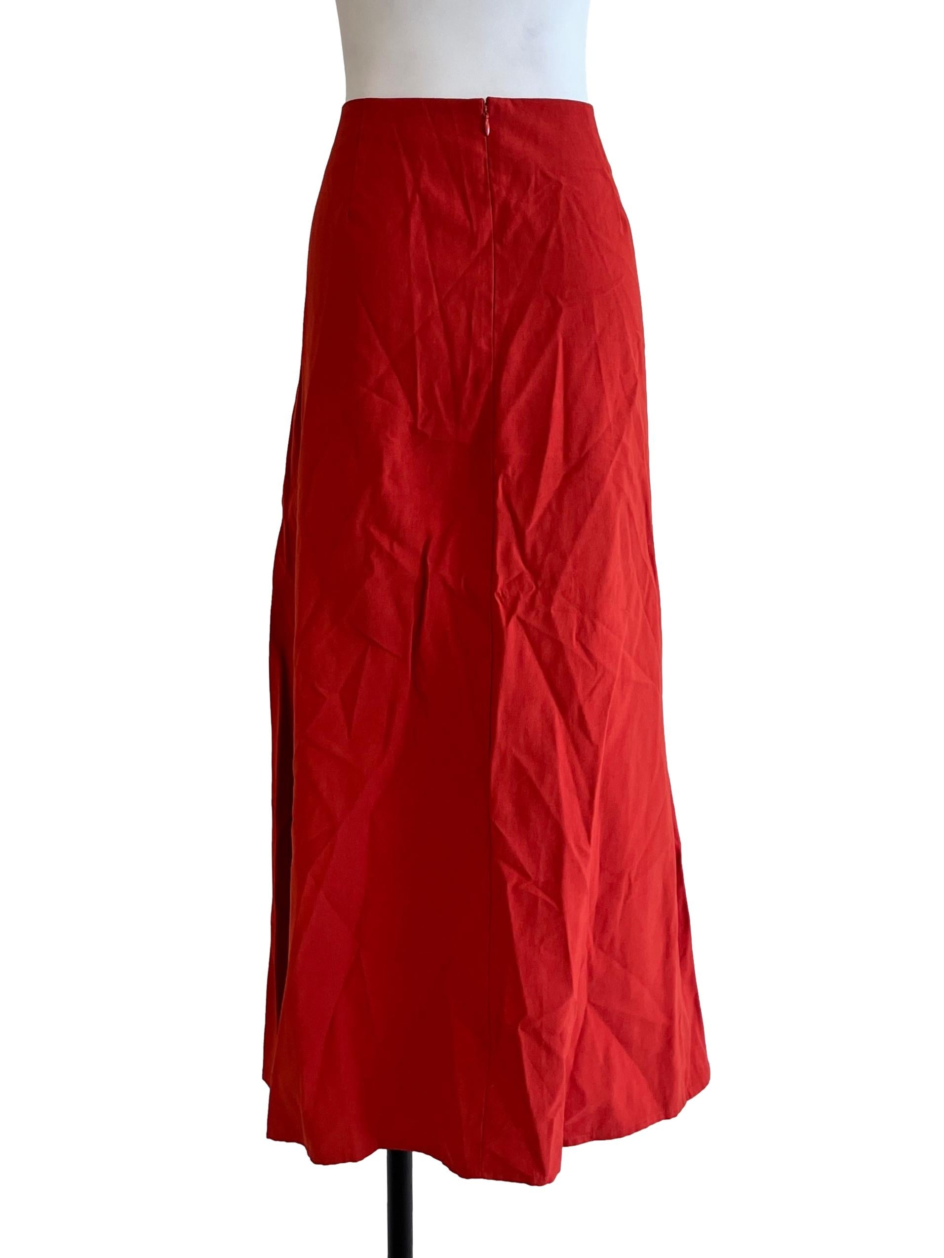 Brick Orange Sarong Skirt