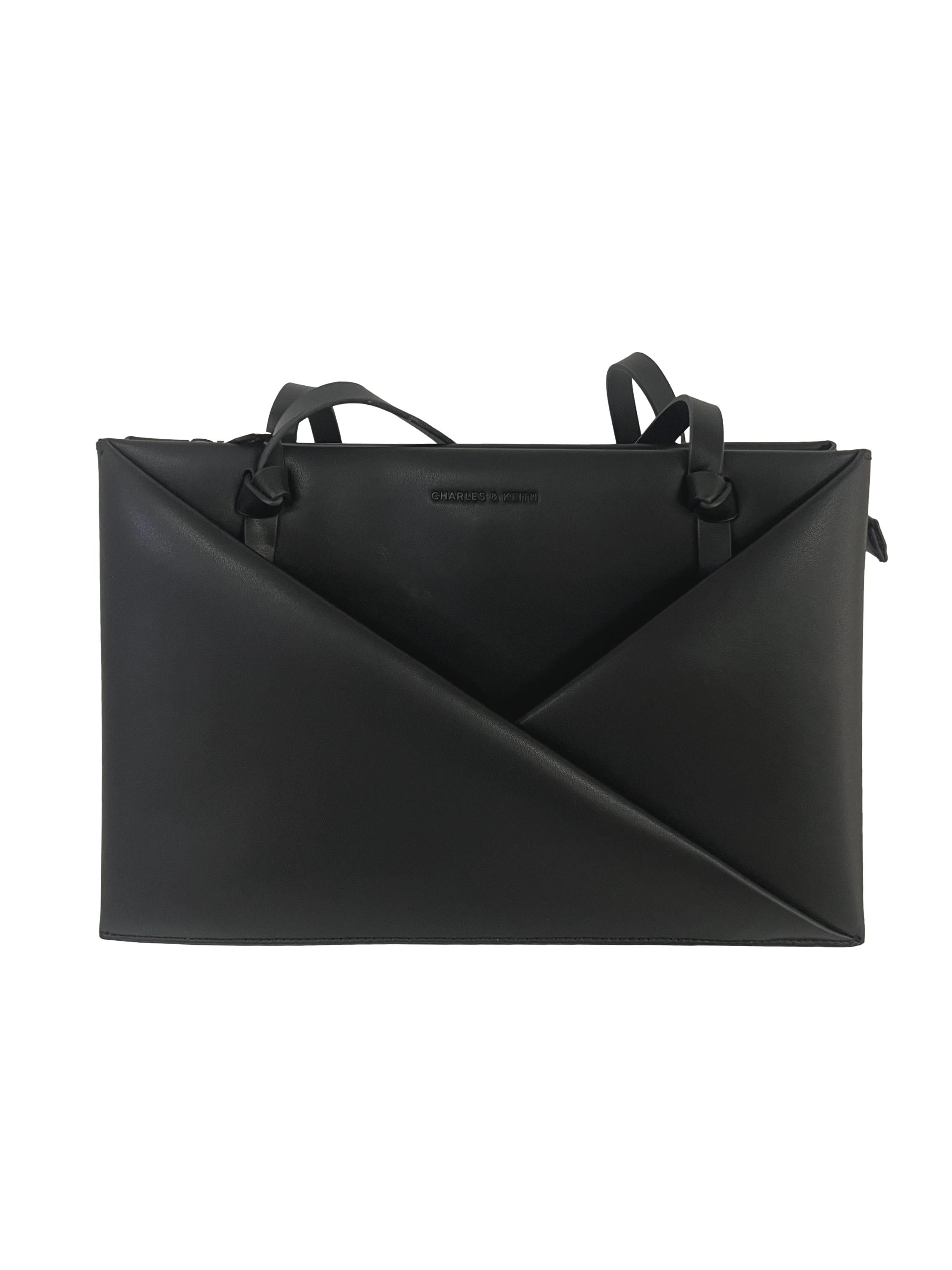 Black Midori Geometric Tote Bag