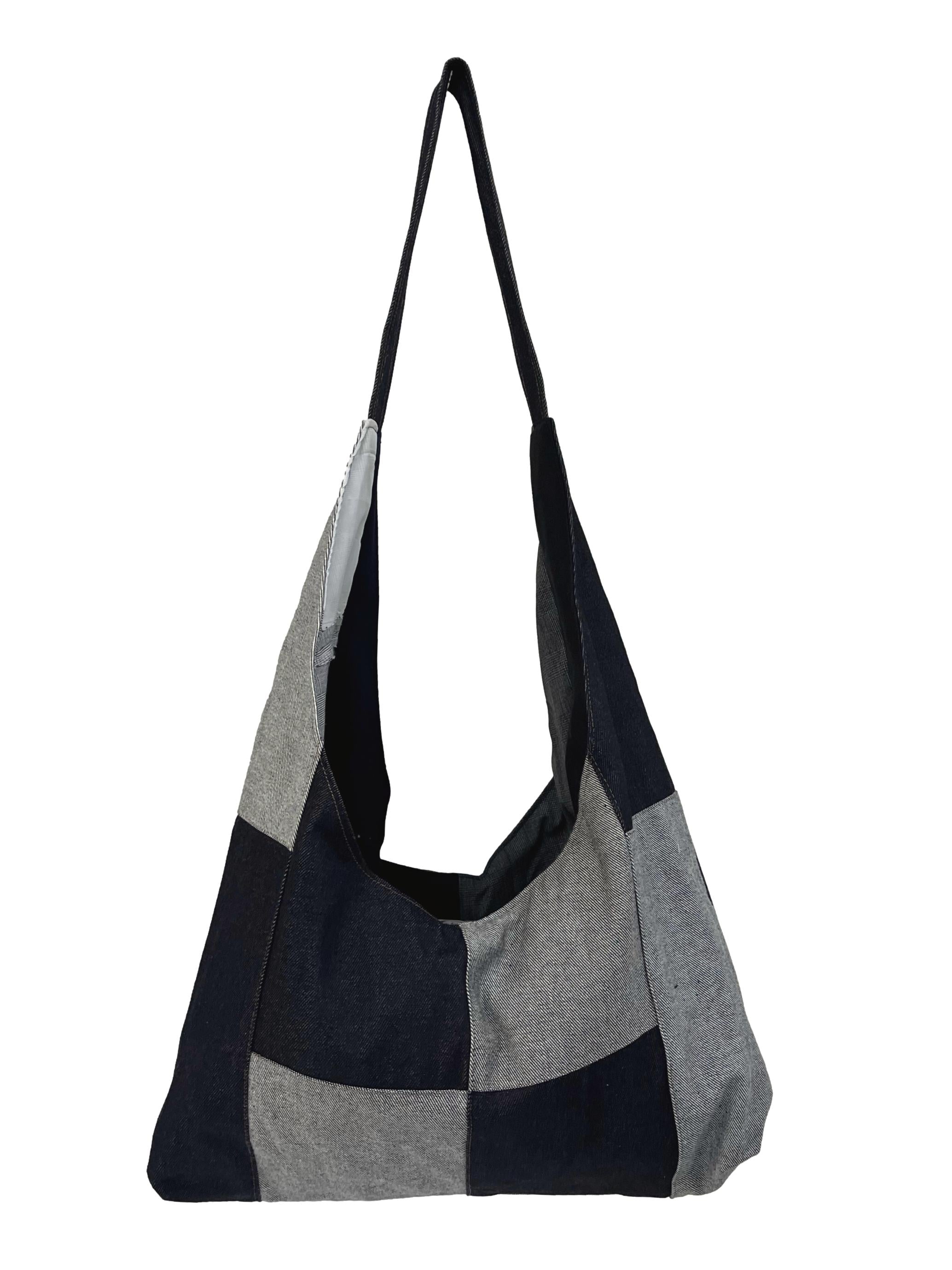 Large Denim Reworked Crossbody Bag