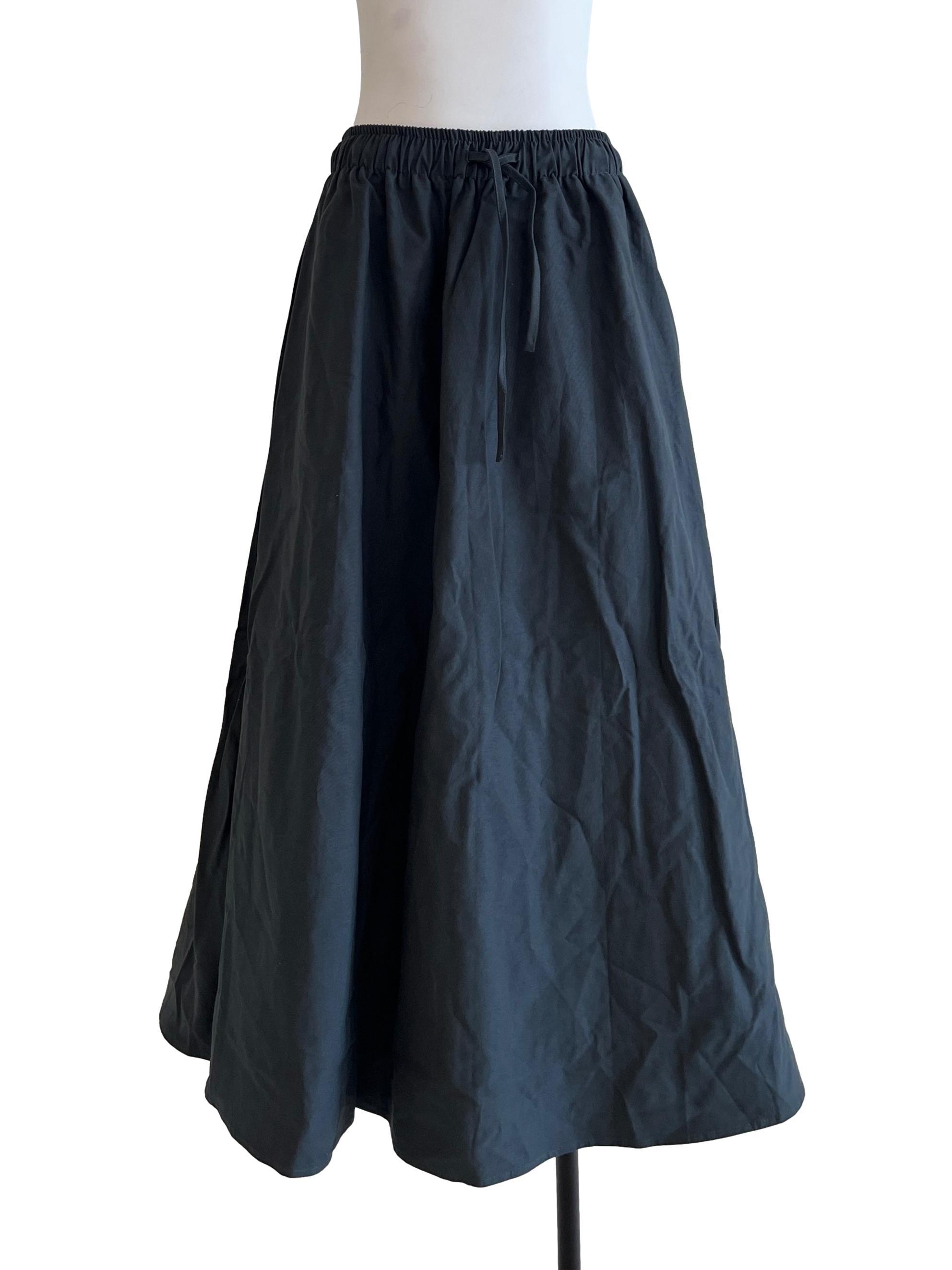 Charcoal Black A-Line Skirt