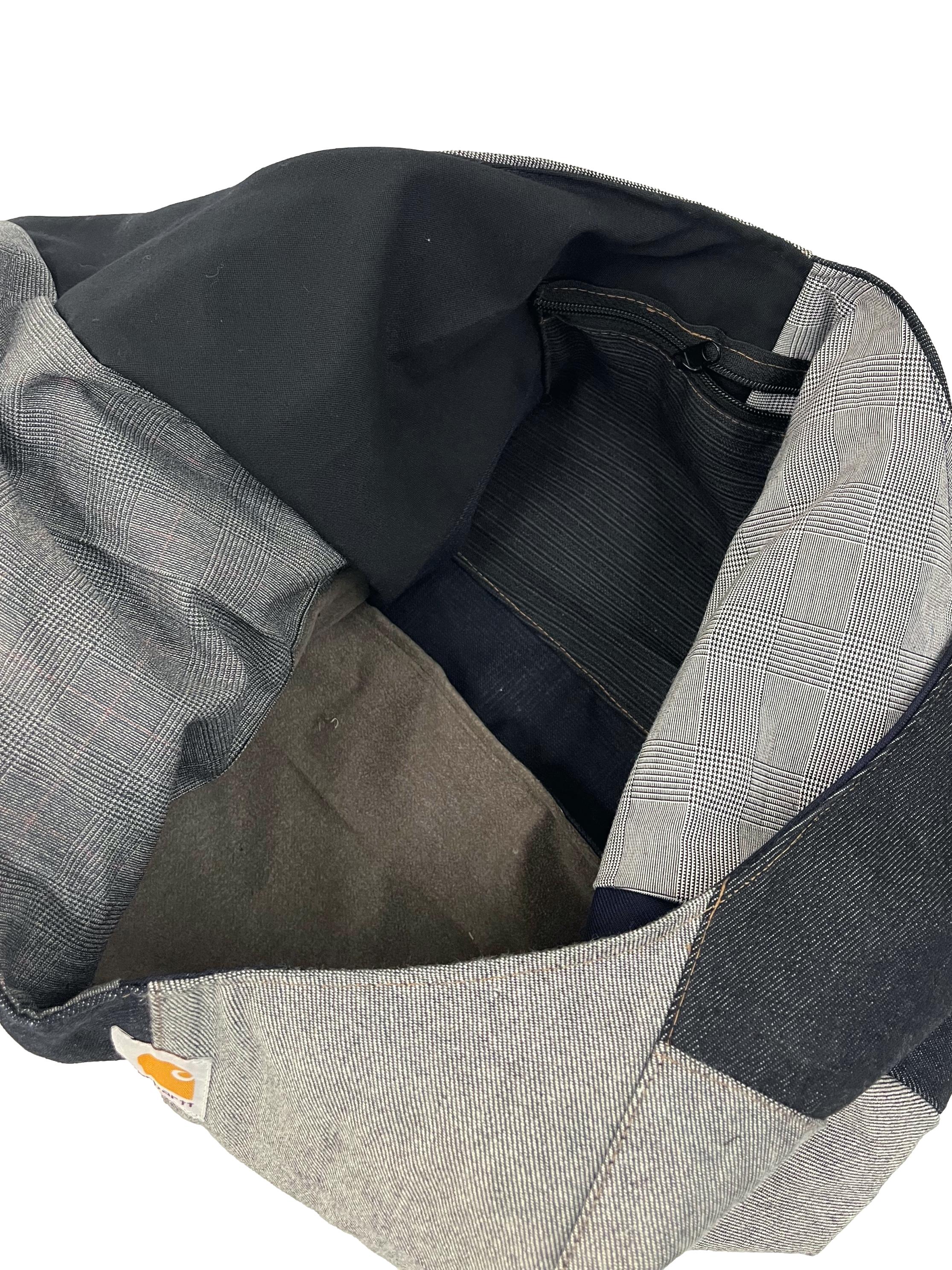 Large Denim Reworked Crossbody Bag