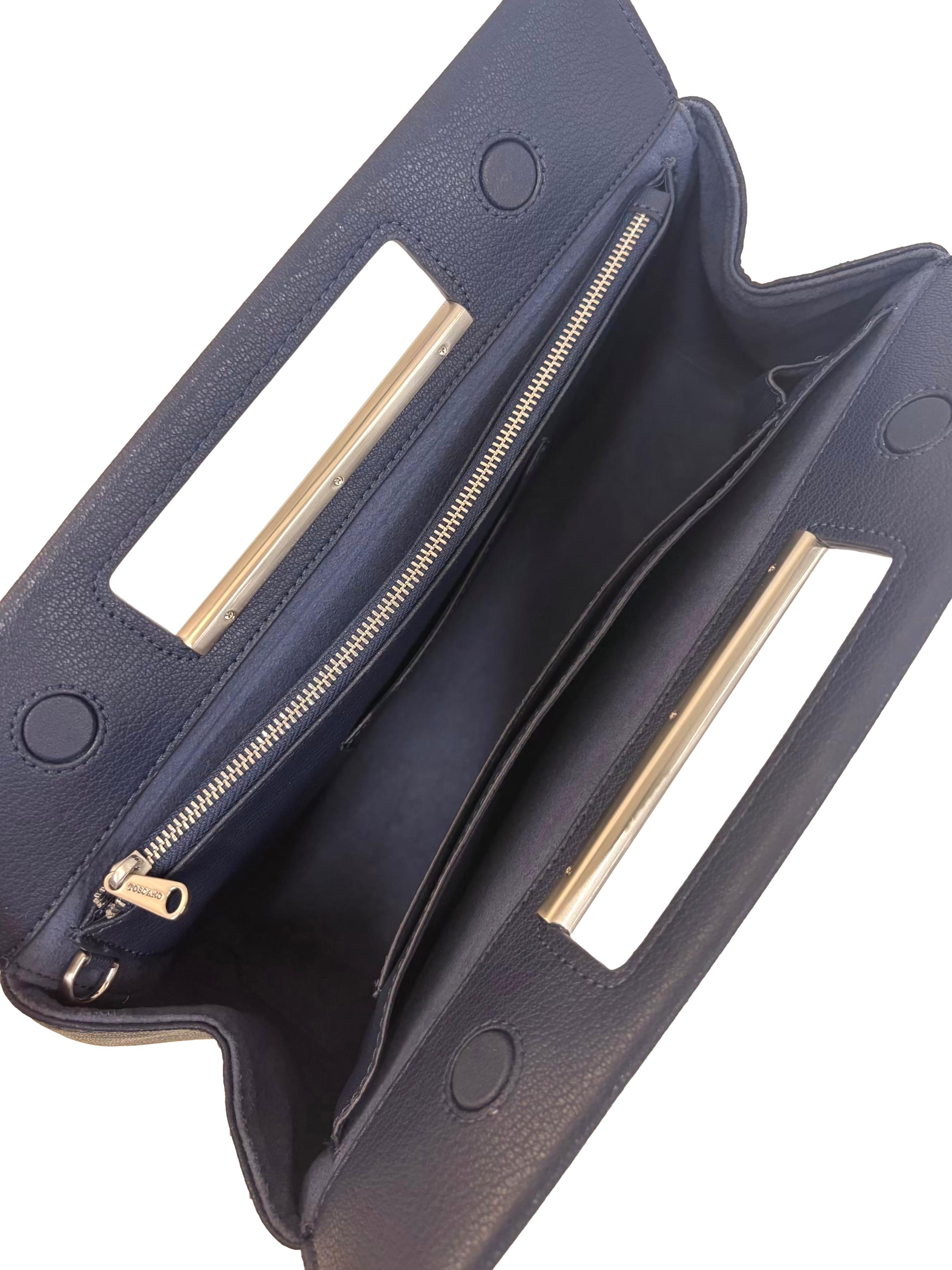 Blue Leather The Essential Tent Clutch Bag CSN