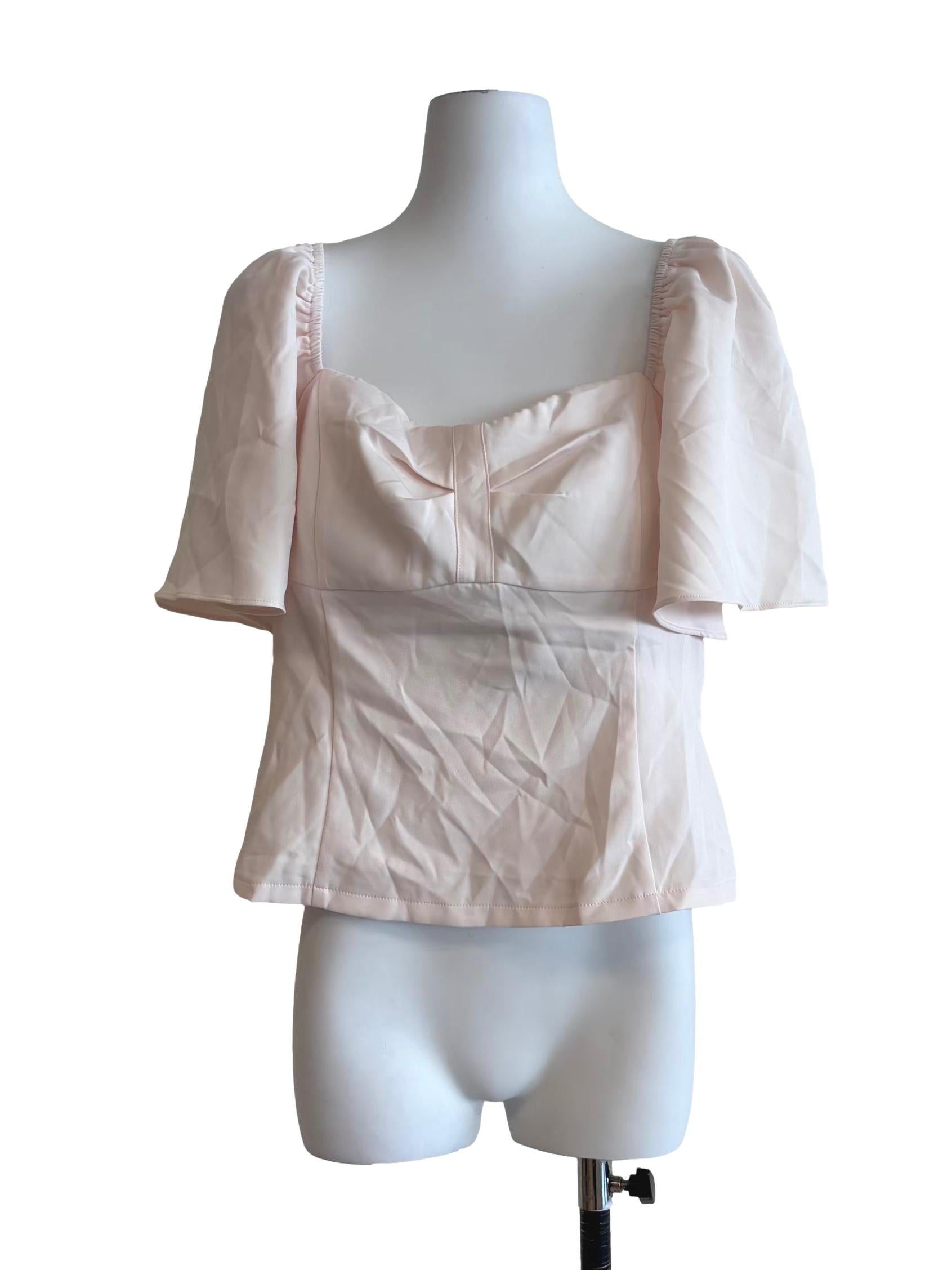 Lemonade Pink Butterfly Sleeve Top