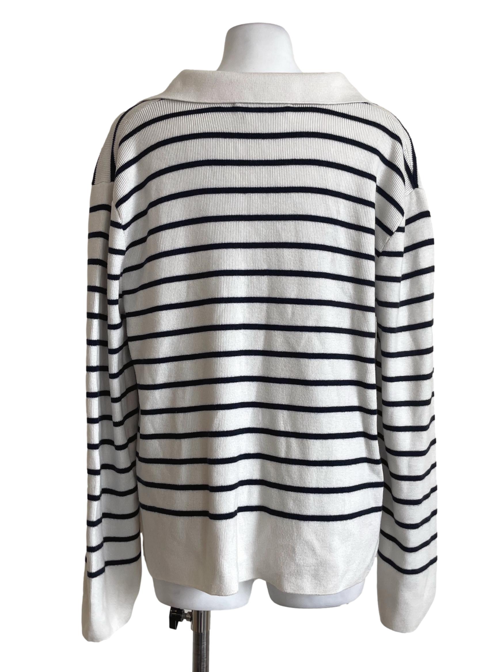 Black & White Stripes Baggy Top