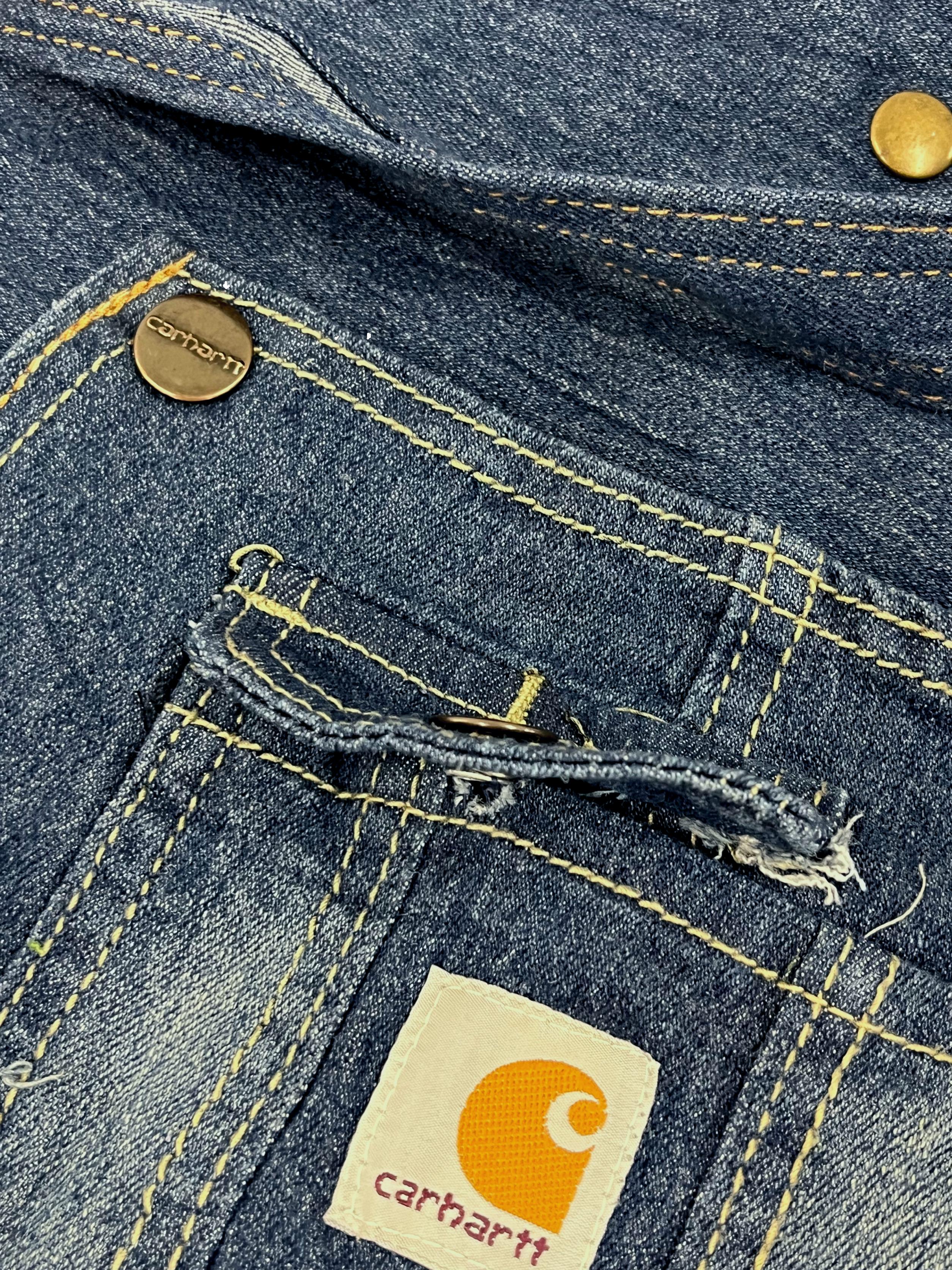 Dark Blue Denim Round Reworked Crossbody Bag