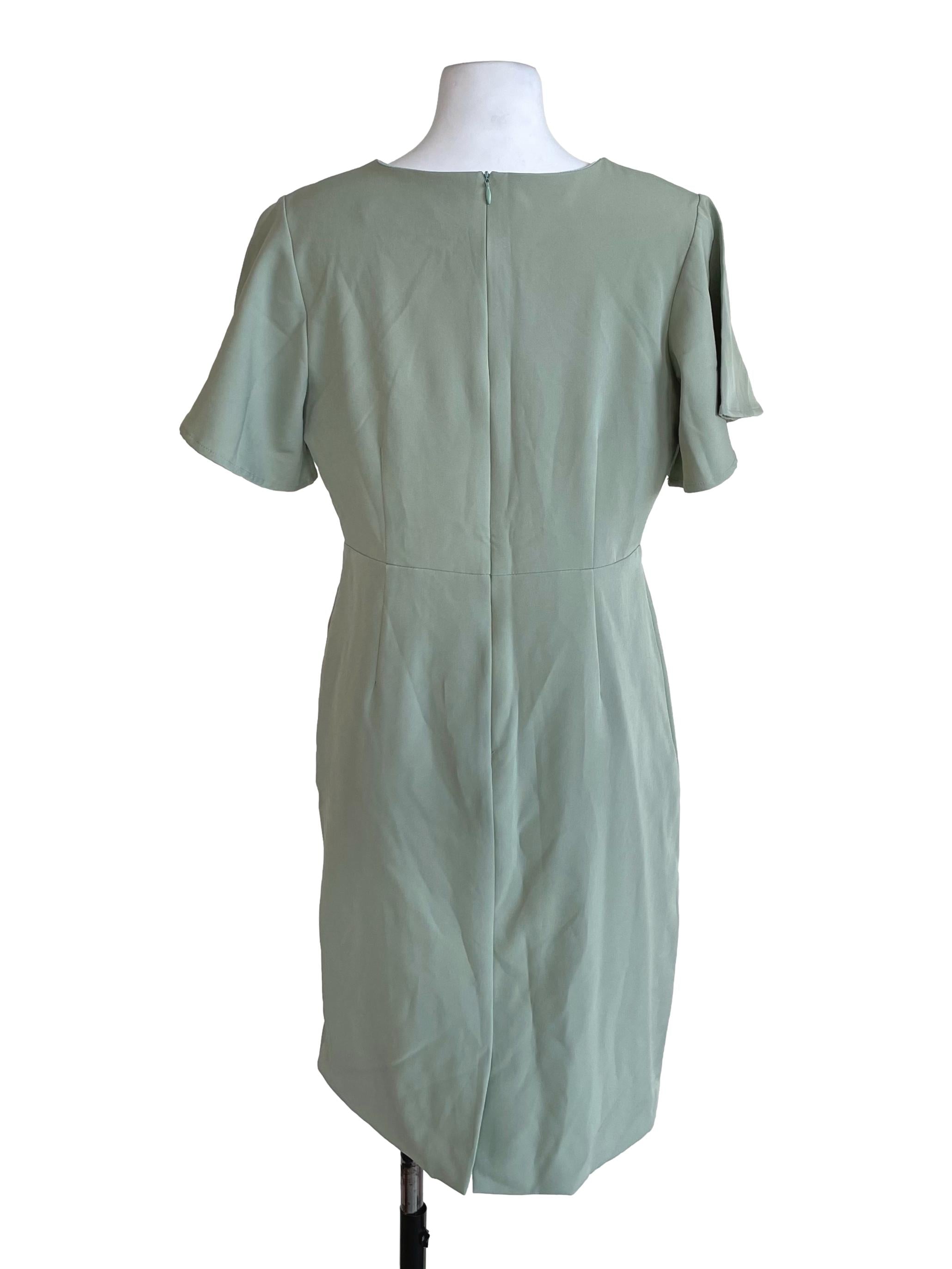 Olive Green Bateau Slip Dress