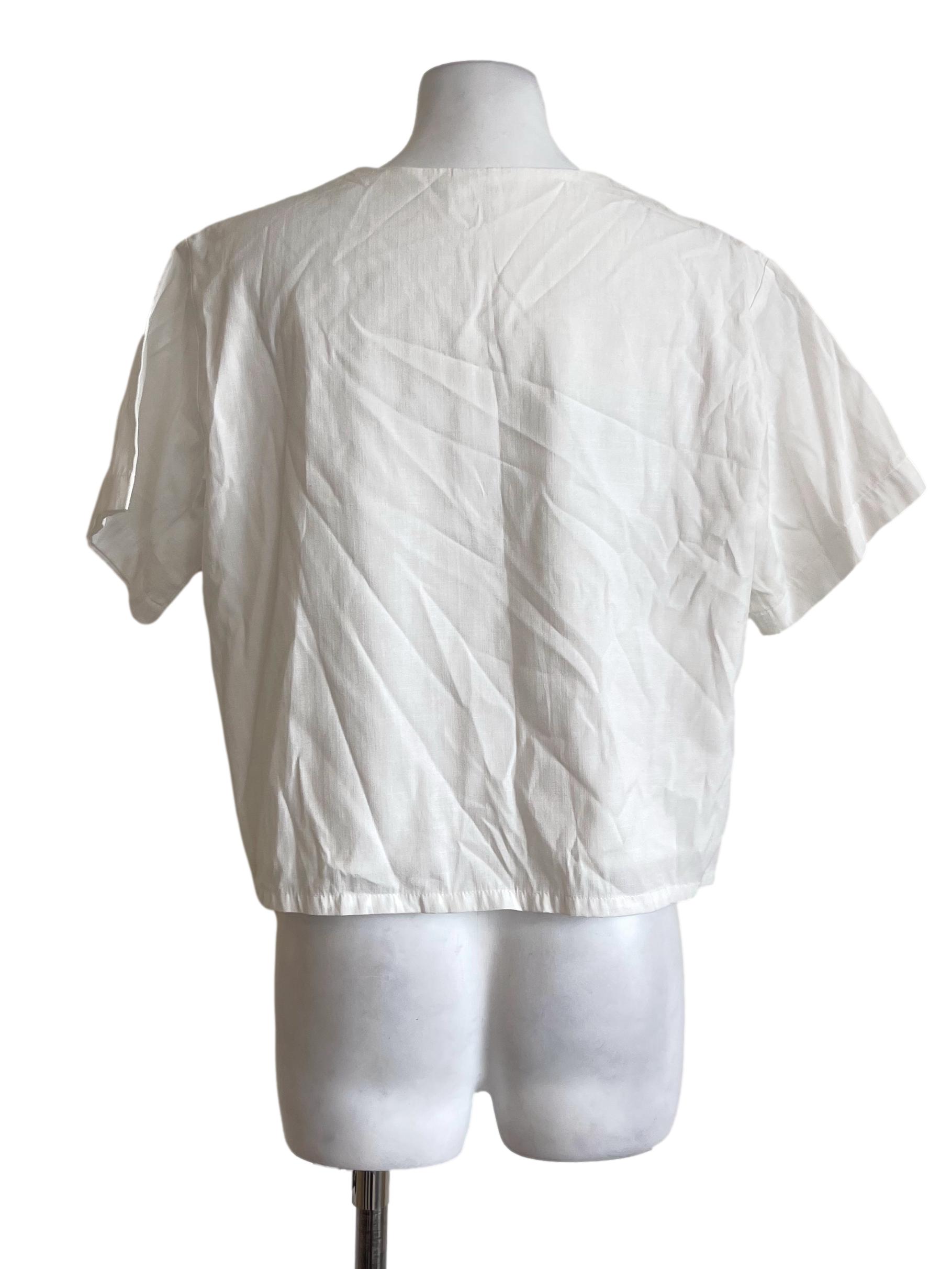 White Buttoned Top
