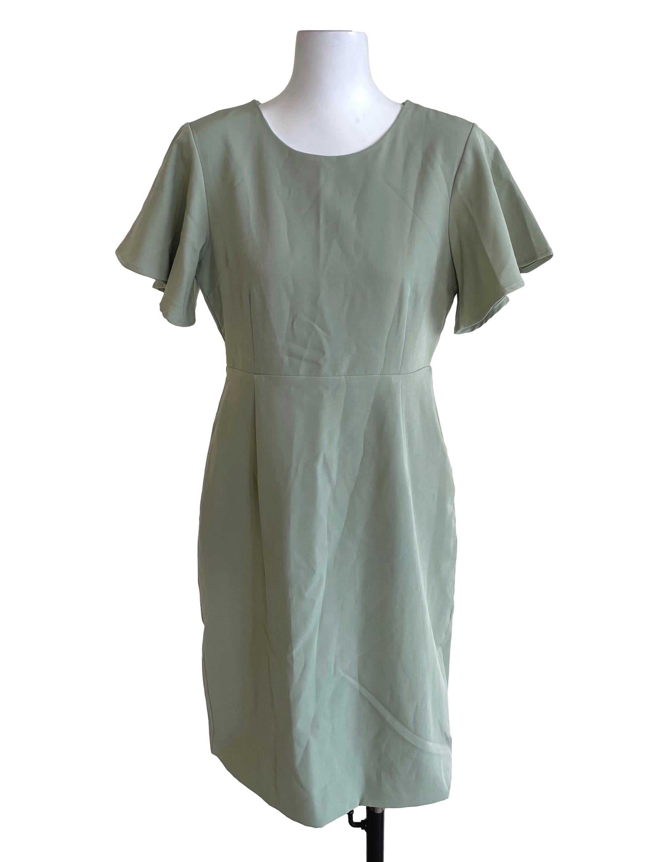 Olive Green Bateau Slip Dress
