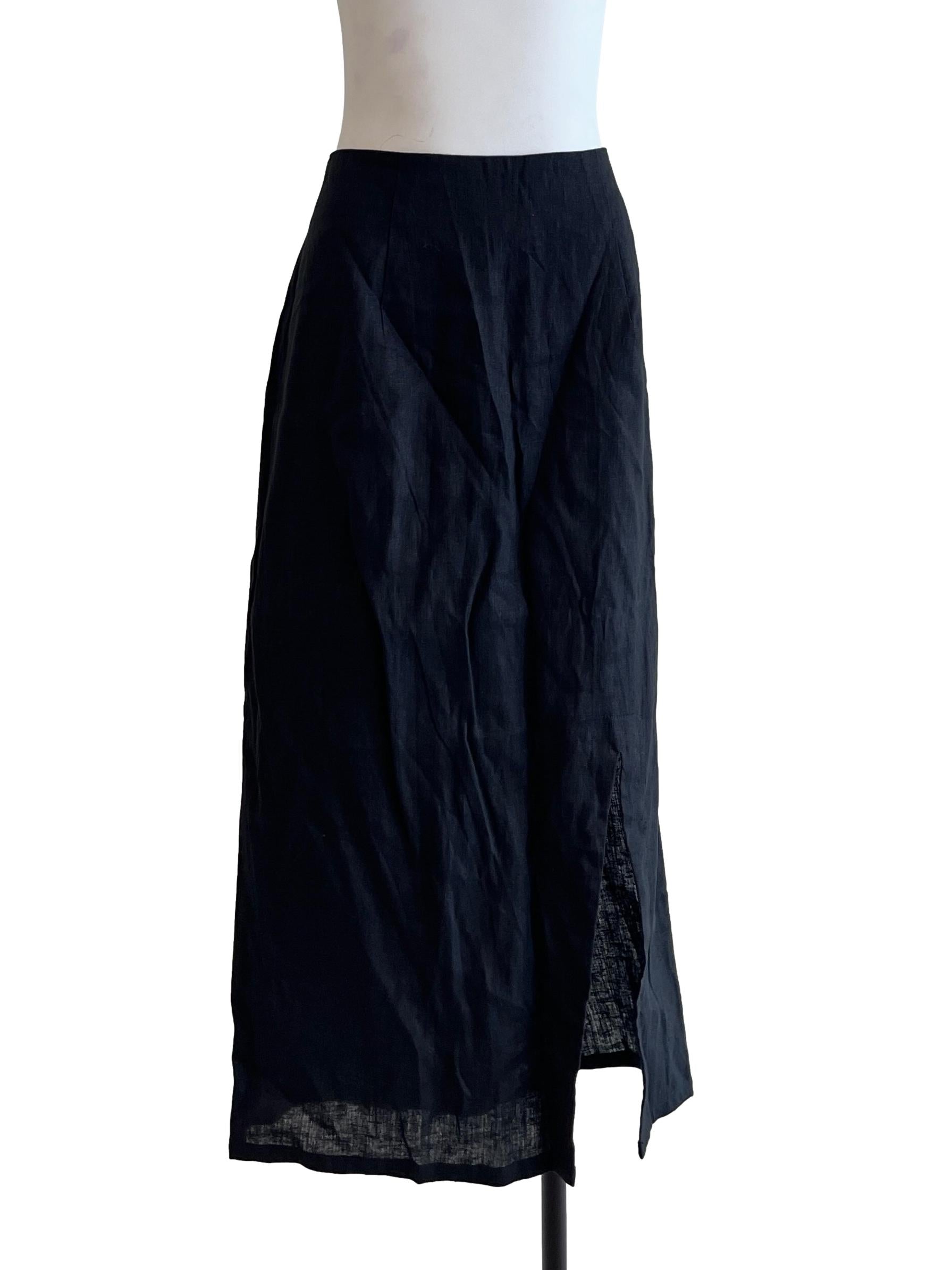 Pitch Black A-Line Skirt